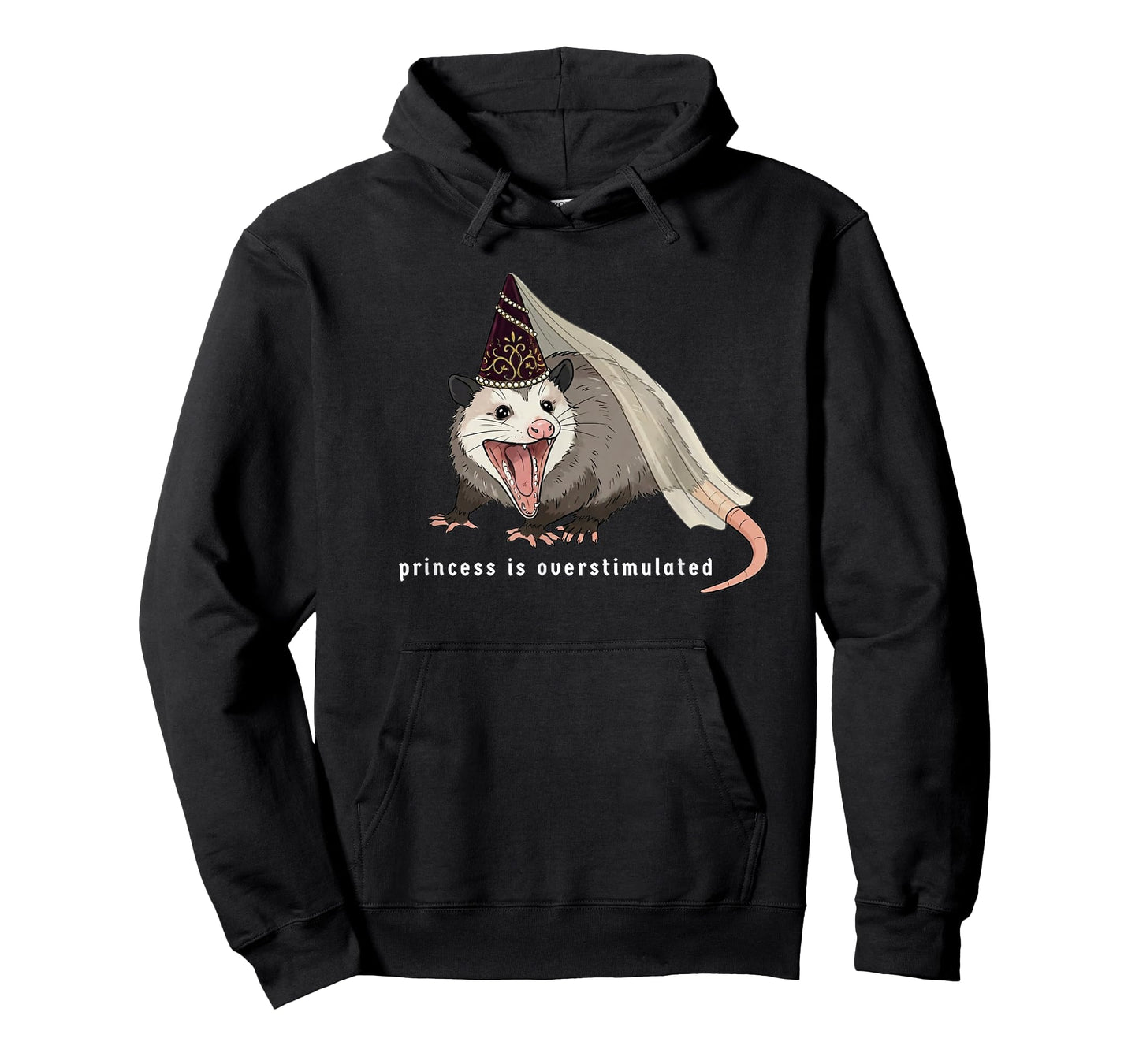 Funny Medieval Opossum Women Meme Princess is Overstimulated T-Shirt
