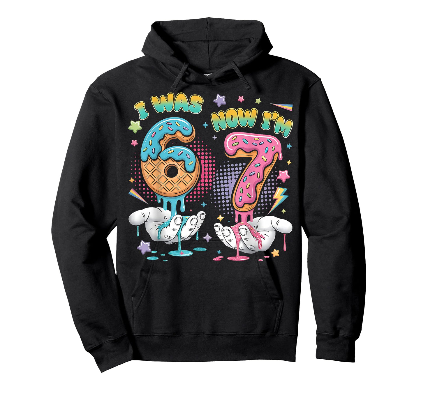 7 Year Old Birthday Funny I was 6 Now I'm 7 Boy Girl Kid T-Shirt