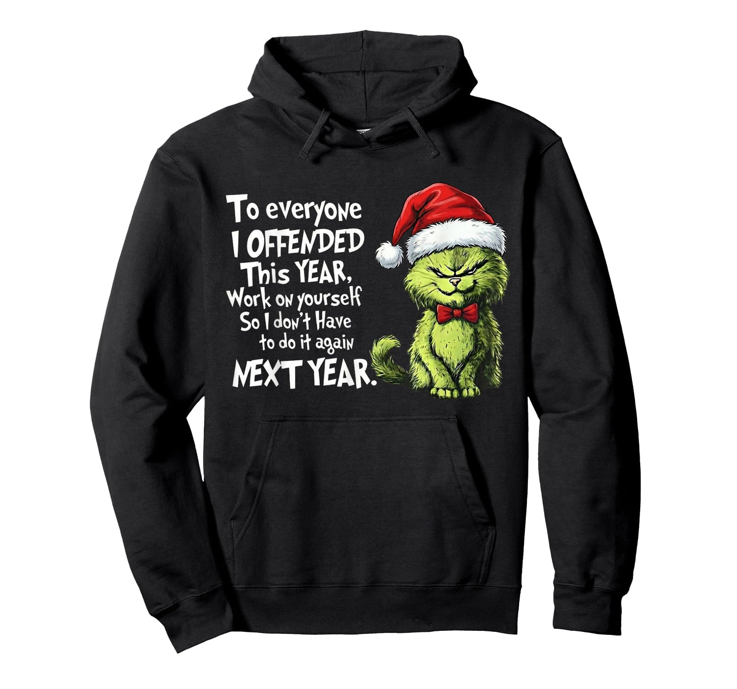 Funny Christmas Cat to Everyone I Offended This Year Xmas T-Shirt