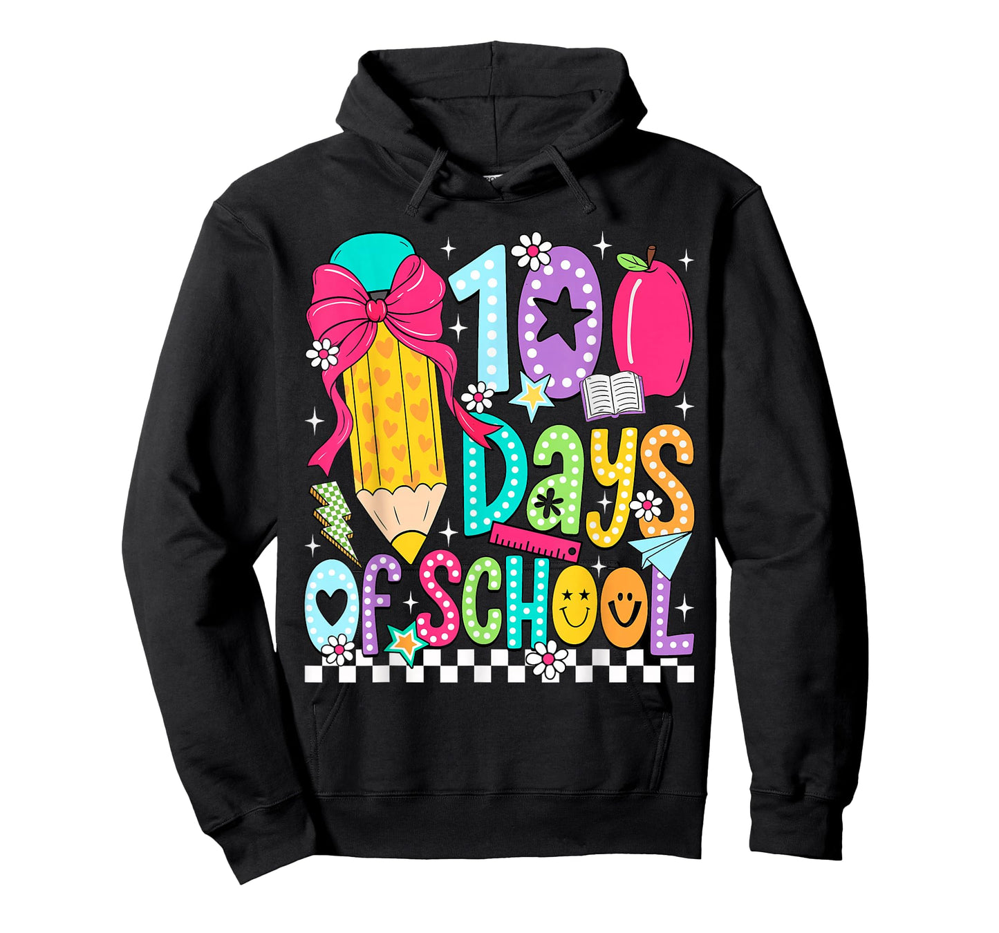 100 Days of School Girls Coquette Bow 100th Day of School T-Shirt