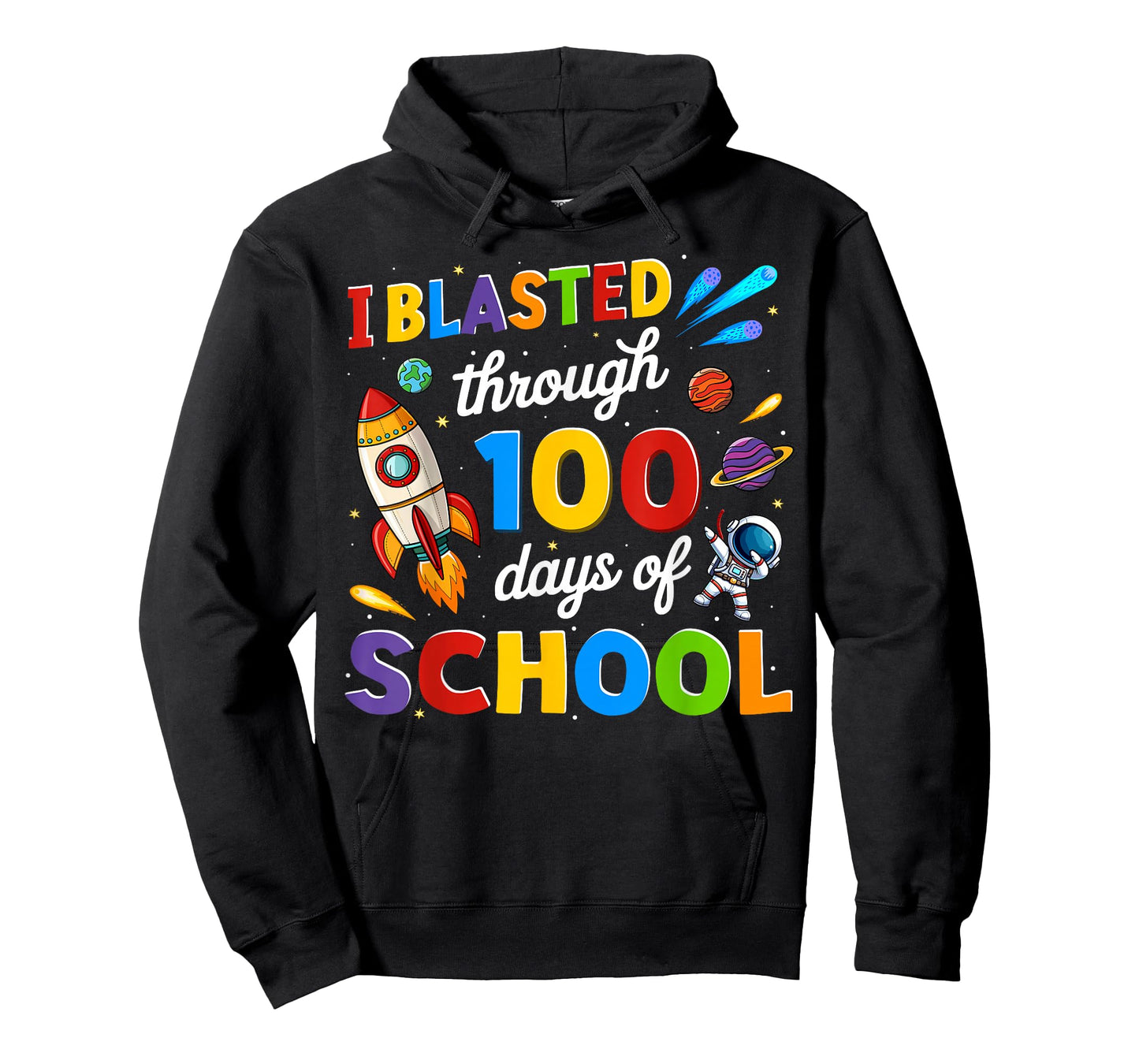 I Blasted Through 100 Days of School Space Teacher Kids Boys T-Shirt