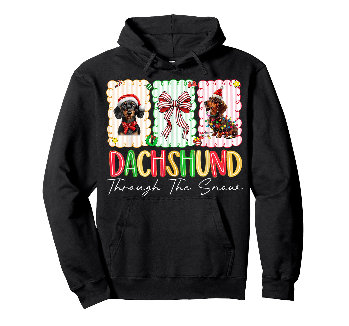 Funny Wiener Christmas Dog Dachshund Through The Snow T-Shirt