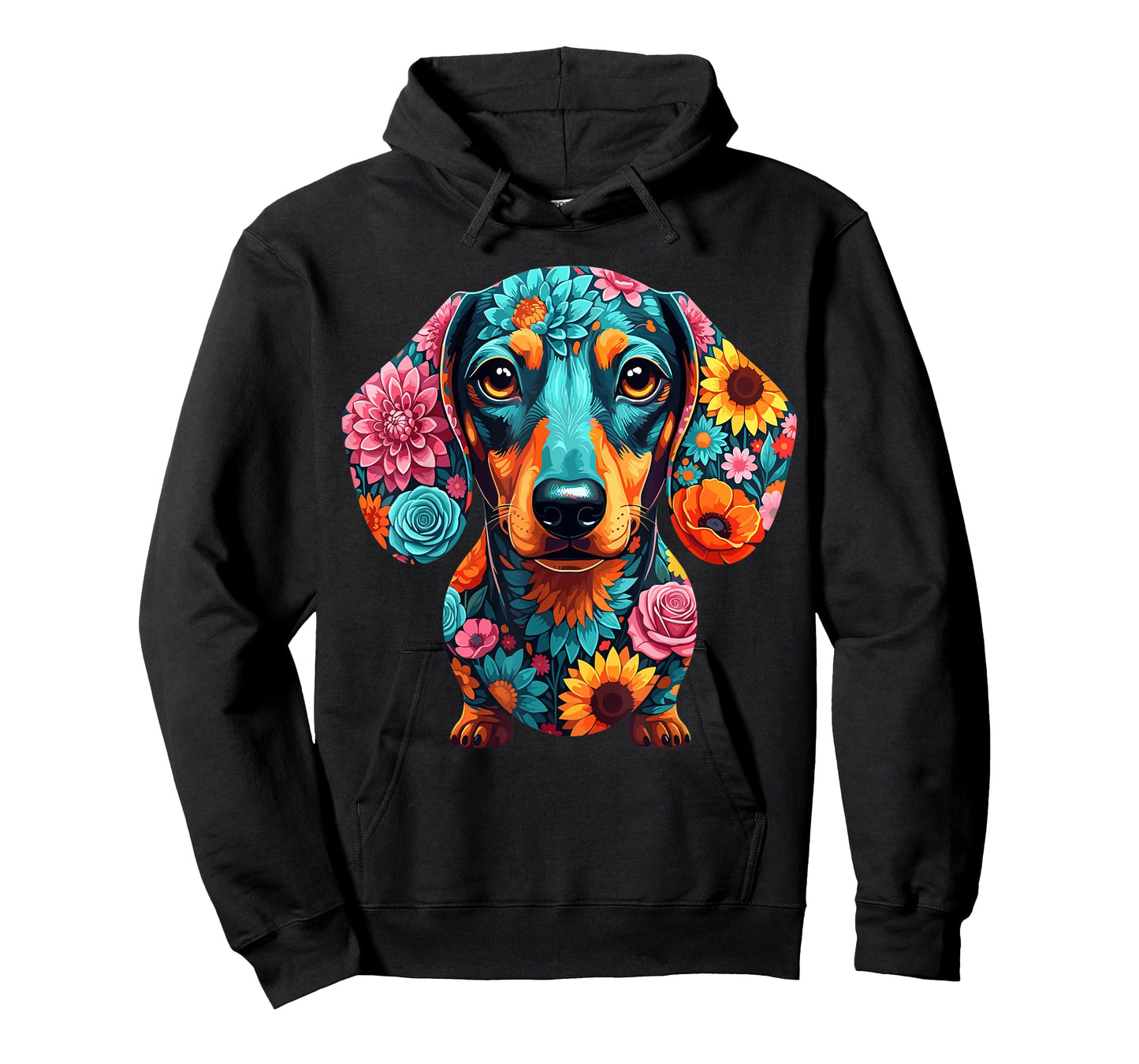 Dachshund Flower Funny Dog T-Shirt