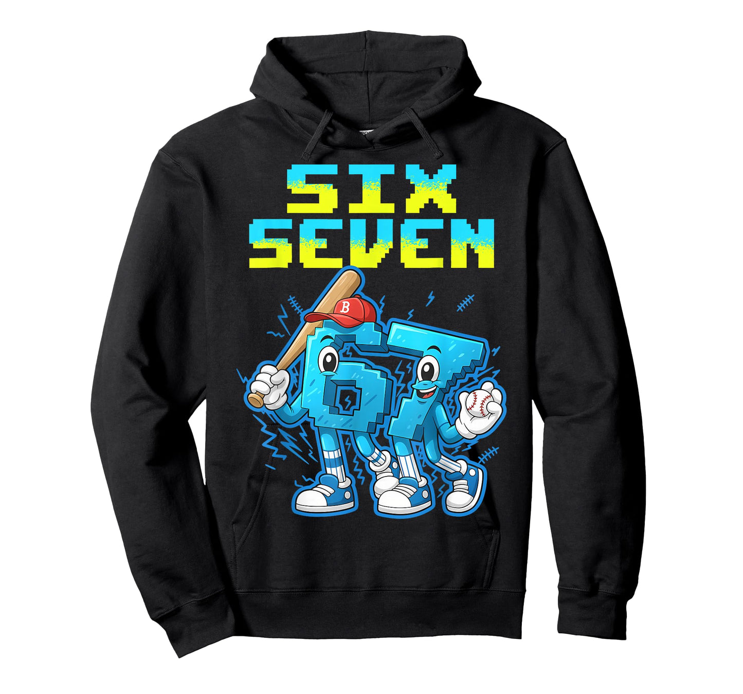 67 Six Seven 6-7 - Funny Italian Brainrot Kids Baseball Meme T-Shirt