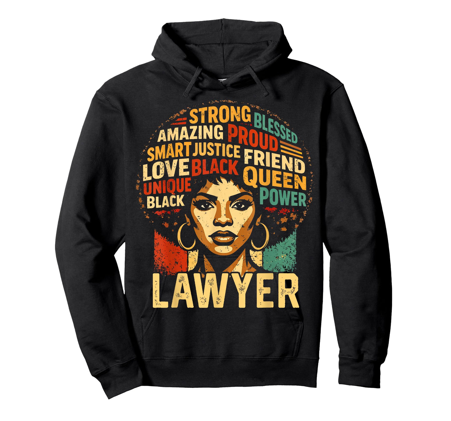 Lawyer Black History Month Powerful Black Pride Art Design T-Shirt