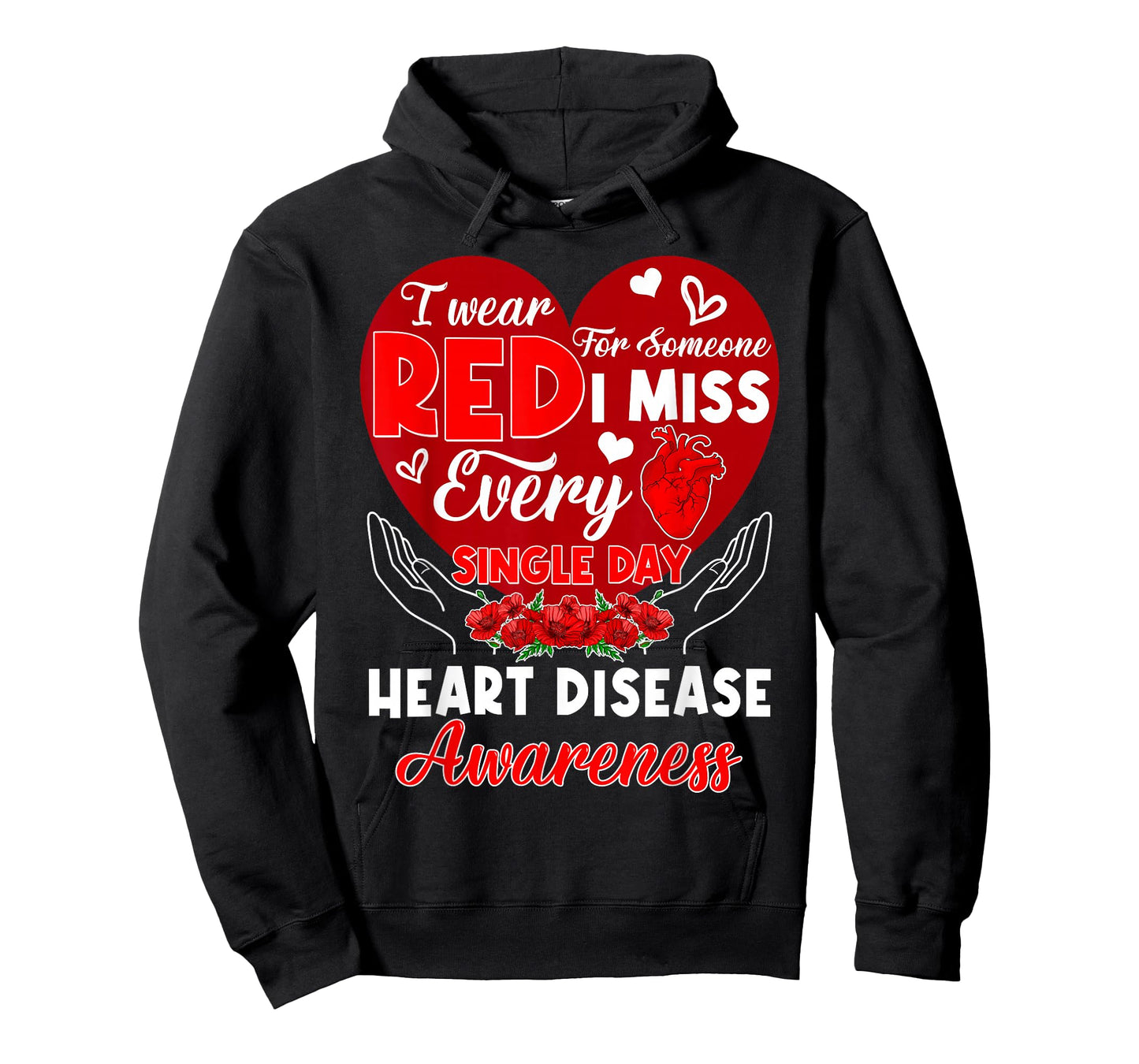 I Wear Red for Someone I Miss Heart Disease Awareness Month T-Shirt