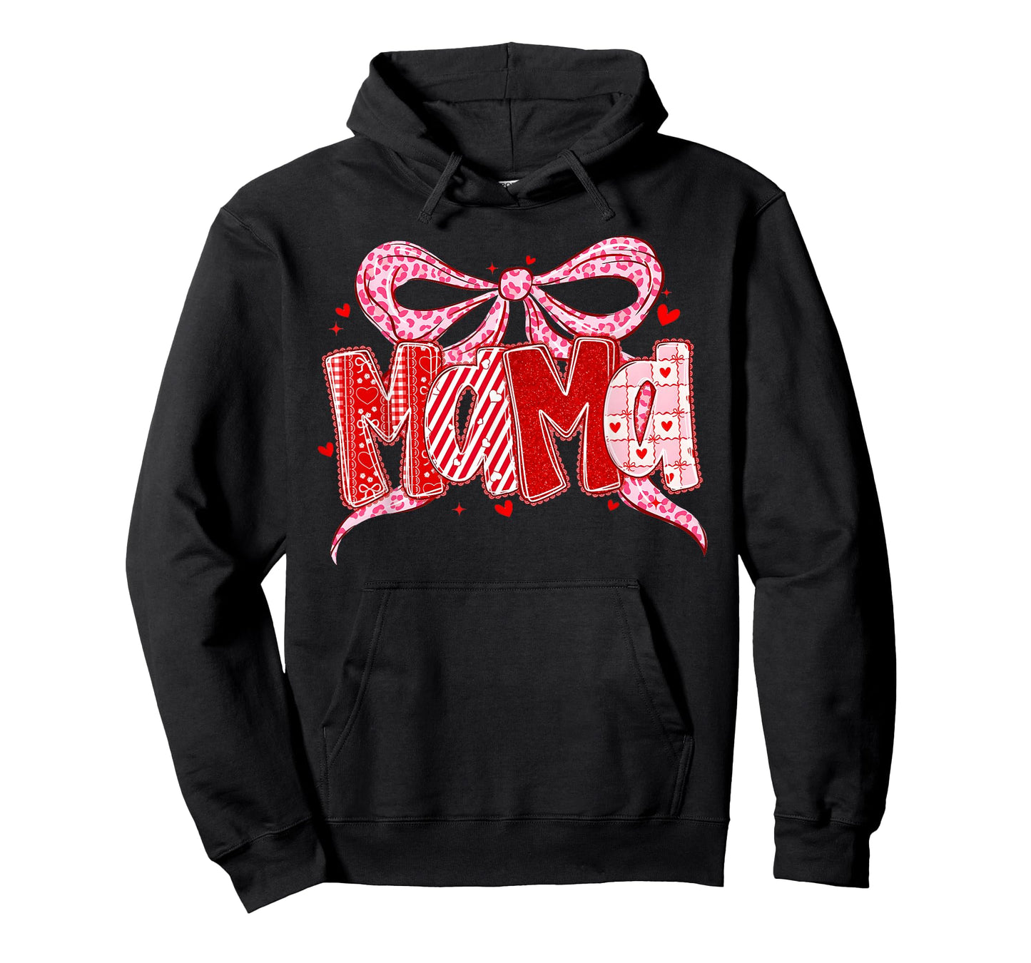 Valentine Mama Coquette Leoaprd Bow Mom Mother Women T-Shirt