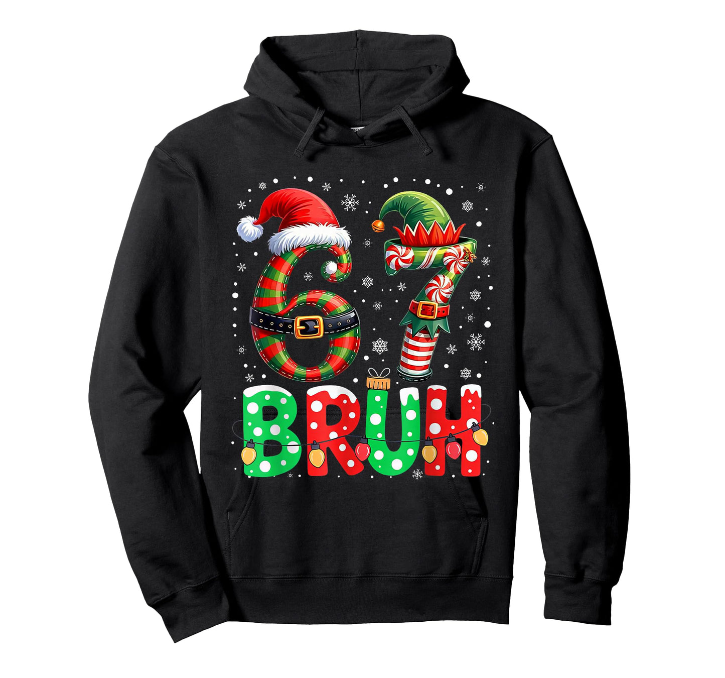 Bruh 67 Six Seven 6 7 Meme Christmas Funny Boy Girl Kids T-Shirt