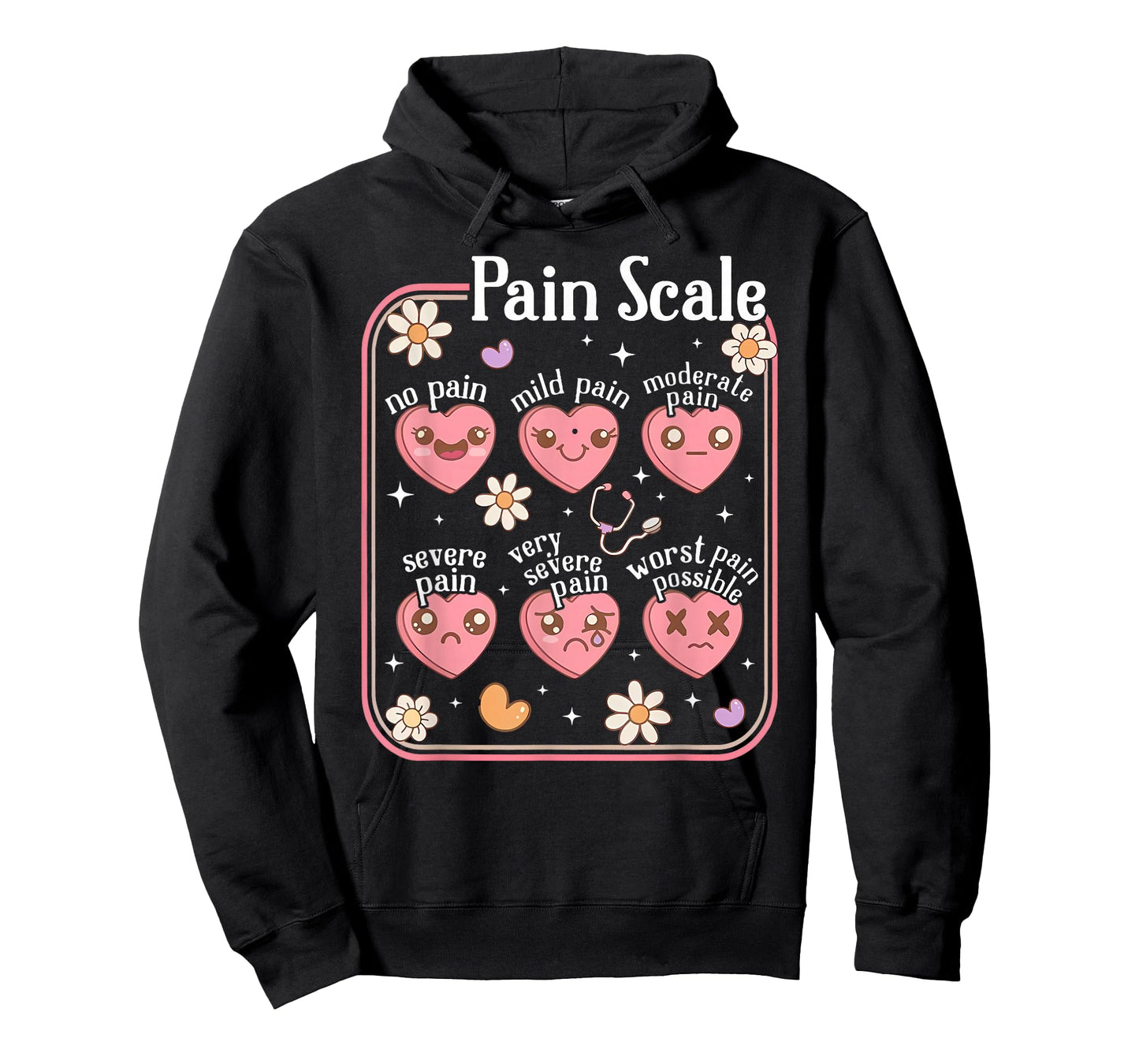 Pain Scale Heart Pain Assessment Trauma Nurse Valentine T-Shirt