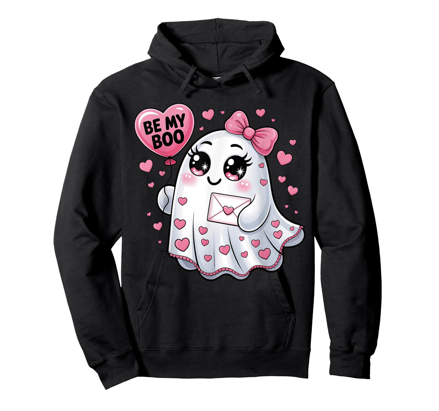 Be My Boo Valentine Funny Ghost Heart Girl Women Kid T-Shirt