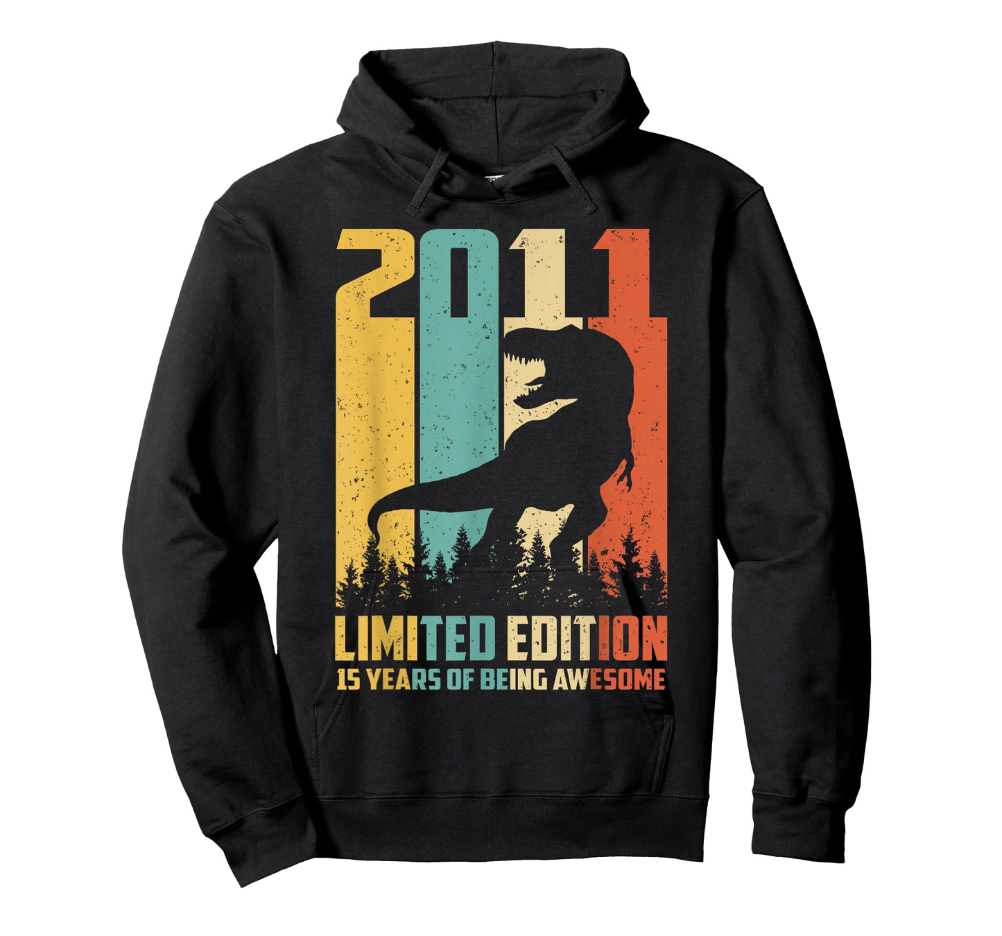 Awesome Since 2011 15 Years Old 15th Birthday T-Rex Dinosaur T-Shirt
