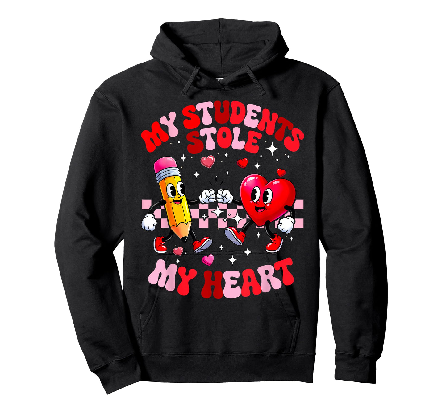 My Students Stole My Heart Groovy Valentine Teacher T-Shirt