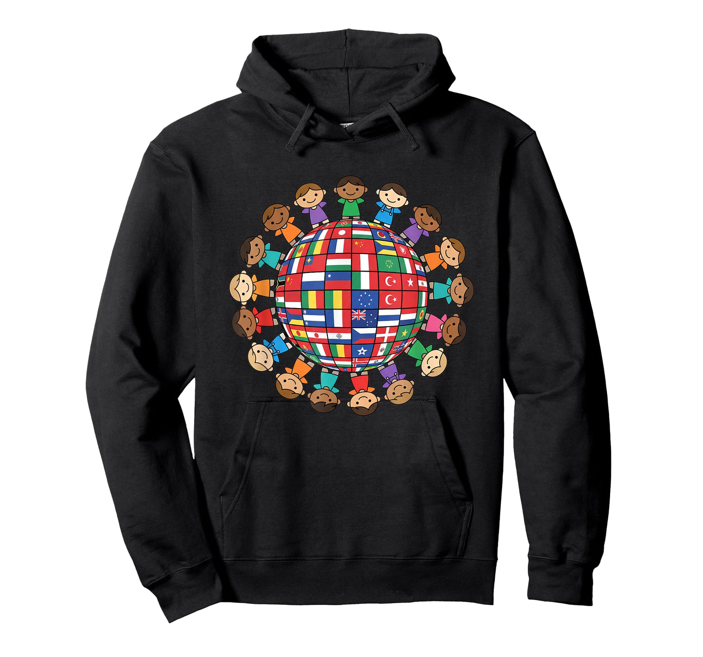 World Flags Globe Kids International Unity Around The World T-Shirt