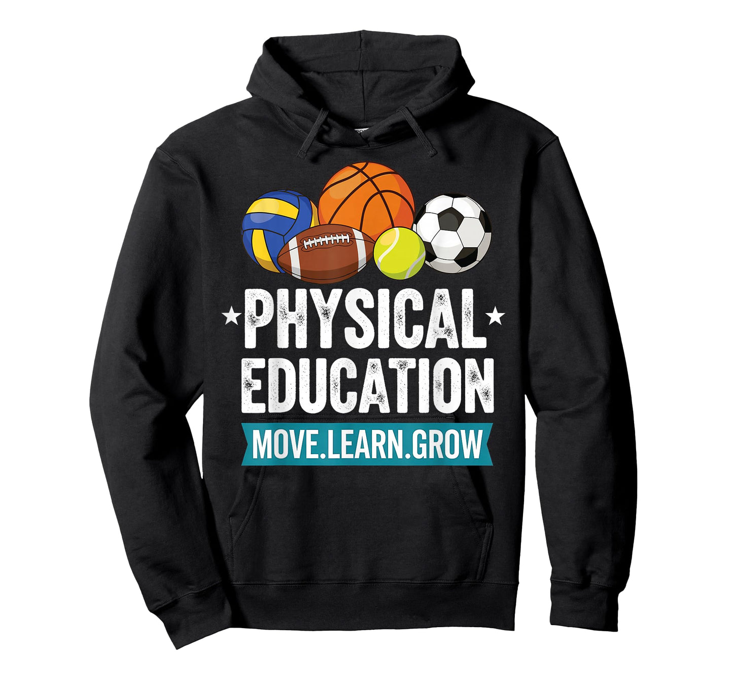 Physical Education PE Teacher Move Learn Grow T-Shirt
