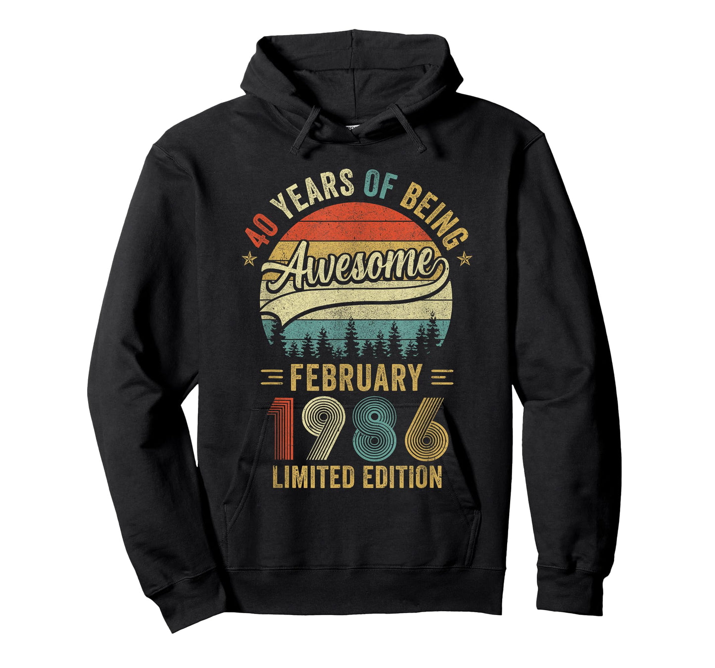 Vintage February 1986 Old 40Th Birthday Men Women T-Shirt