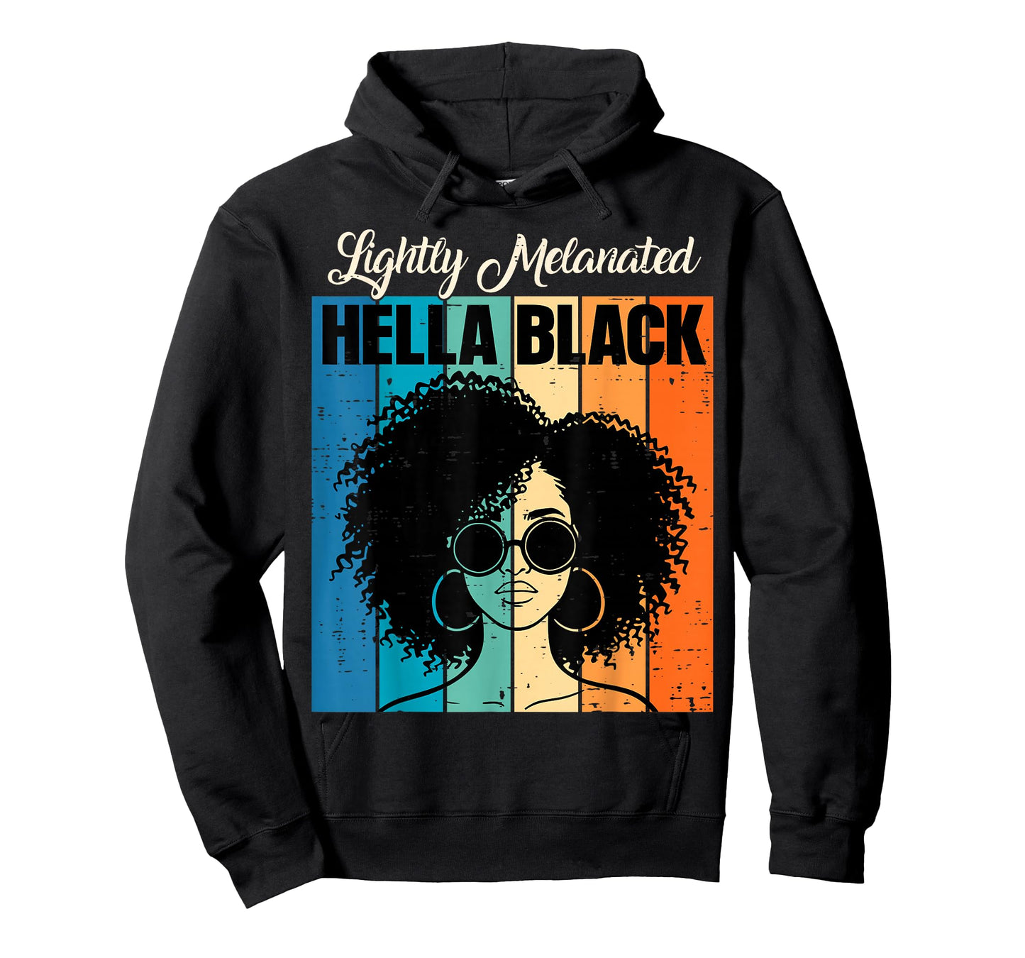 Black History Month Melanated Hella Black Afro Girl Women T-Shirt