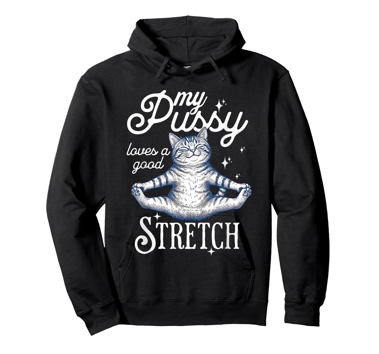 My Pussy Loves A Good Stretch Inappropriate Adult Joke Cat T-Shirt