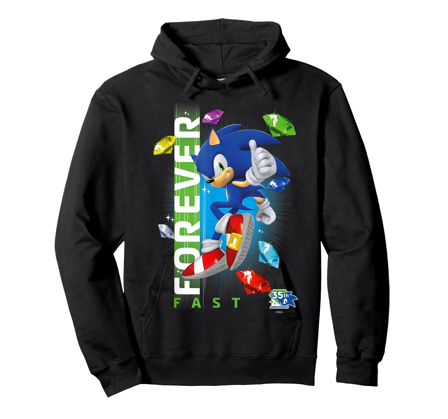 Sonic The Hedgehog 35th Anniversary Forever Fast Emeralds T-Shirt