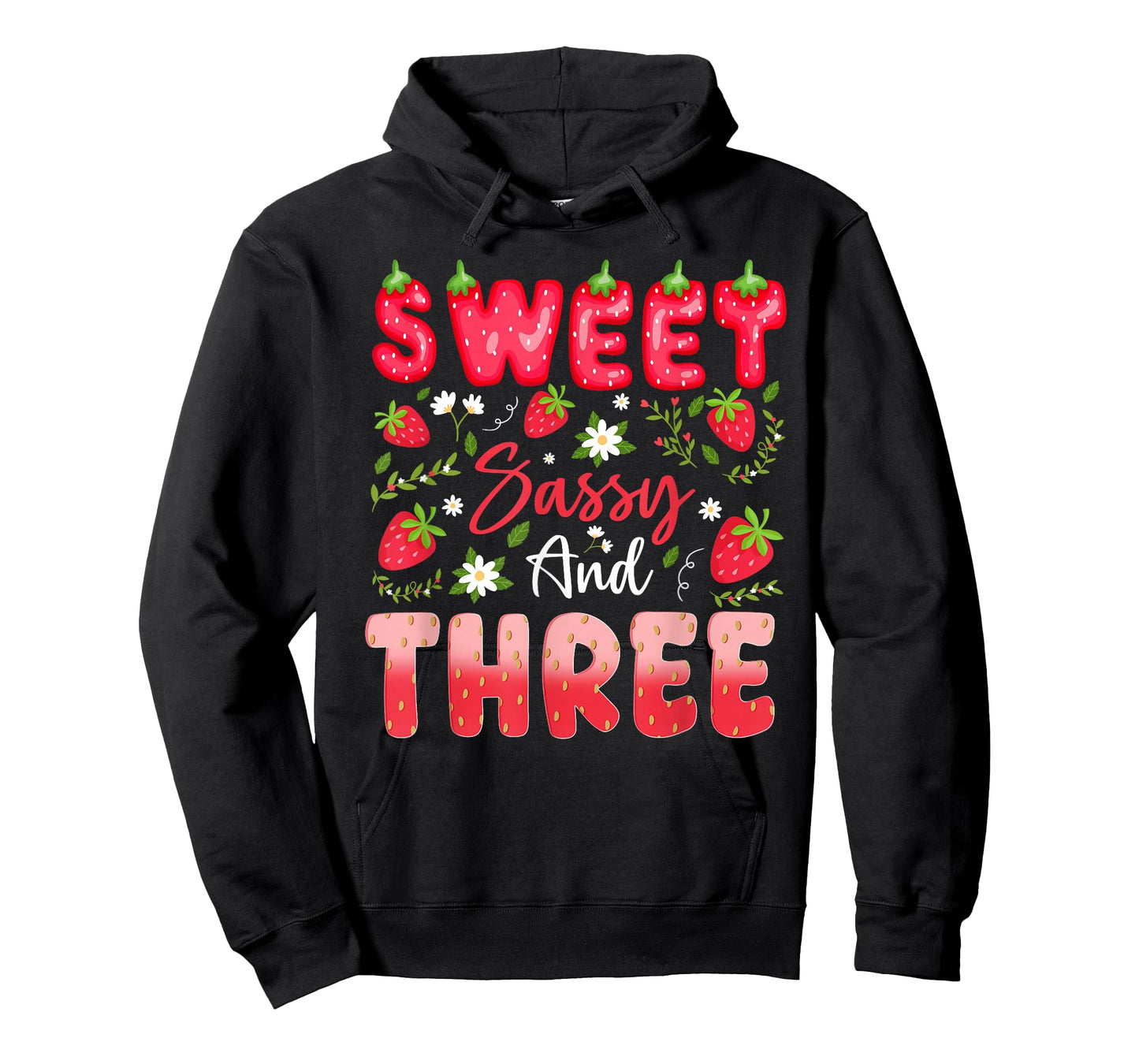 3rd Birthday Girl Strawberry Sweet Sassy and Three T-Shirt