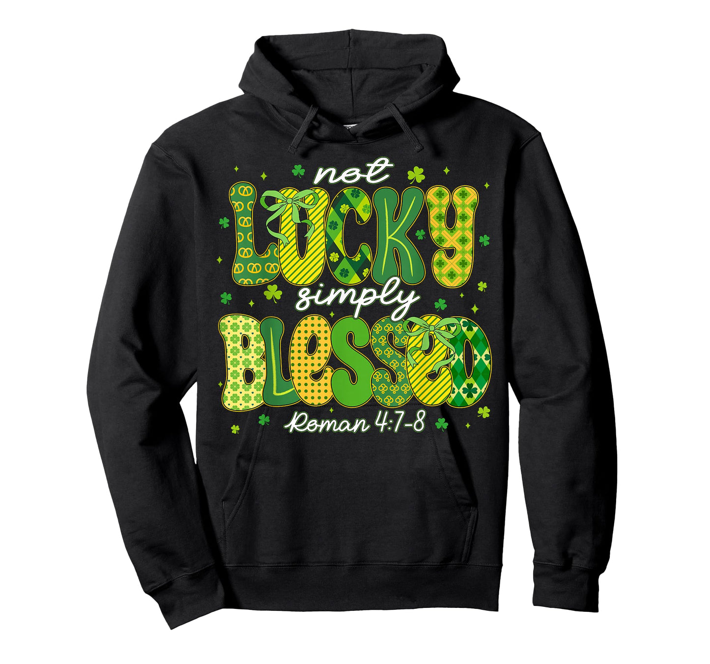 Not Lucky Simply Blessed Christian Shamrocks Patrick's Day T-Shirt