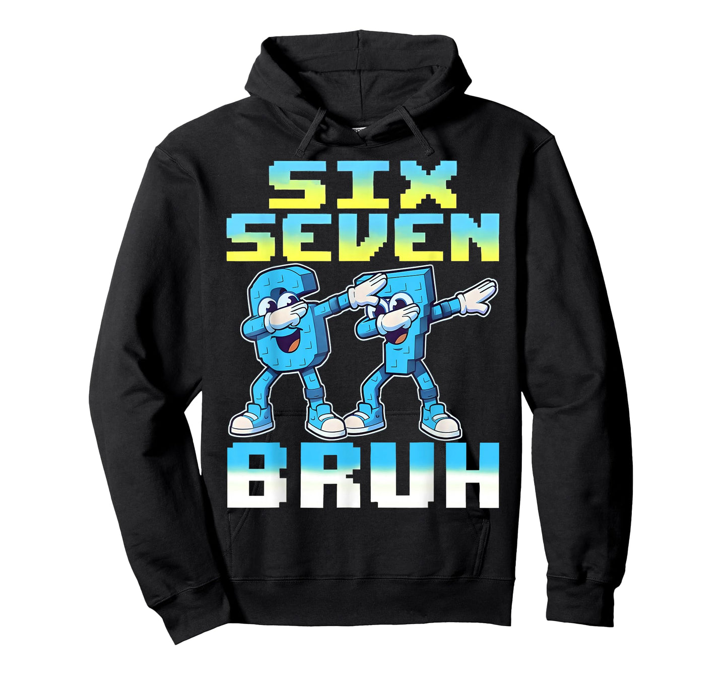 Funny Six Seven 67 Brainrot Bruh Dabbing for Men Boys Kids T-Shirt