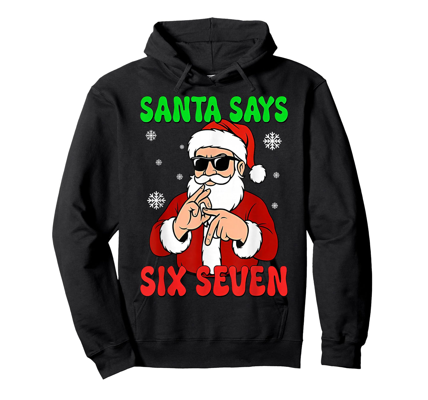 Santa Says Six Seven Hand Signs School Teacher Boys Girls T-Shirt