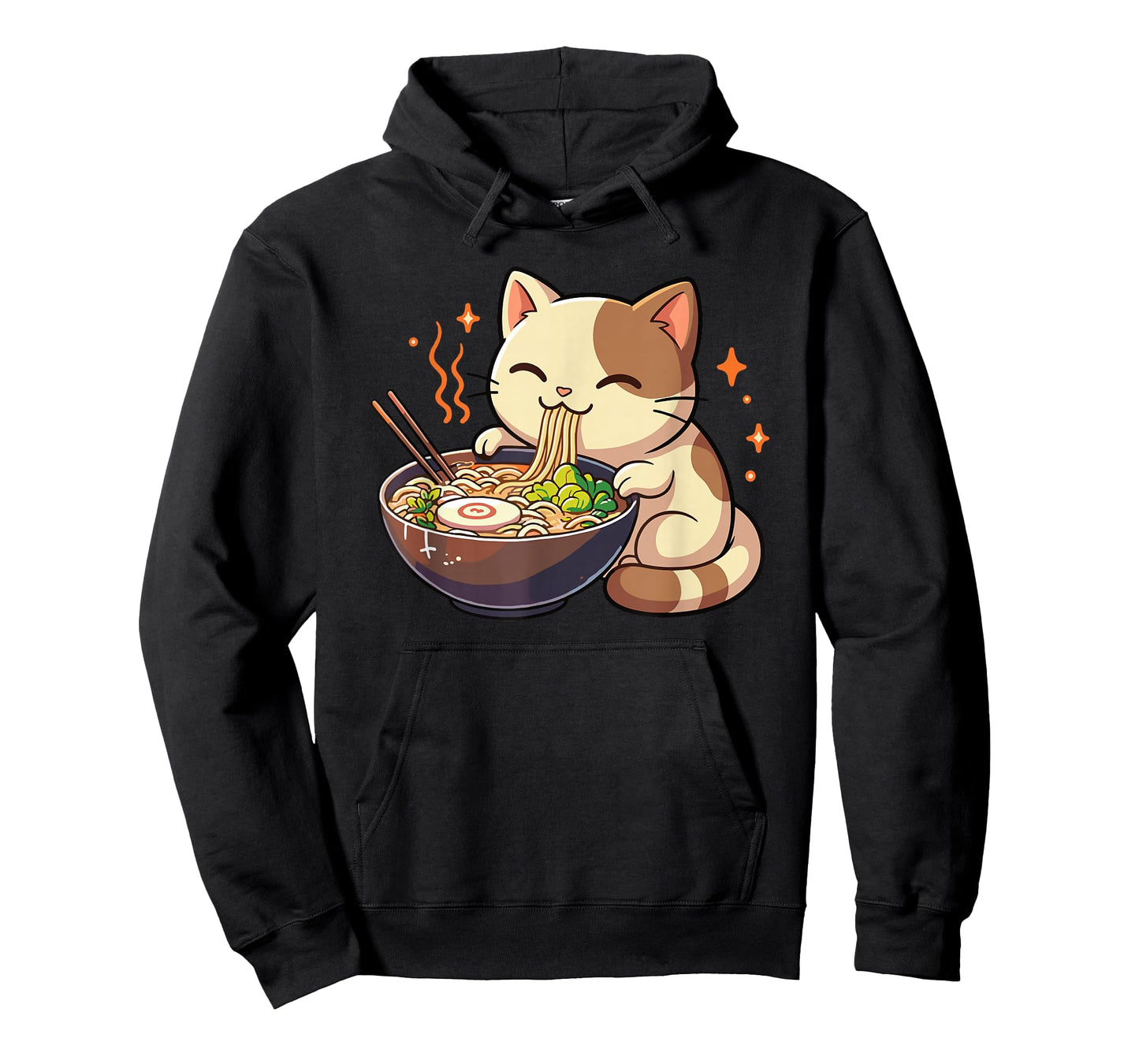 Cat with Noodles Ramen Kawaii Cat T-Shirt