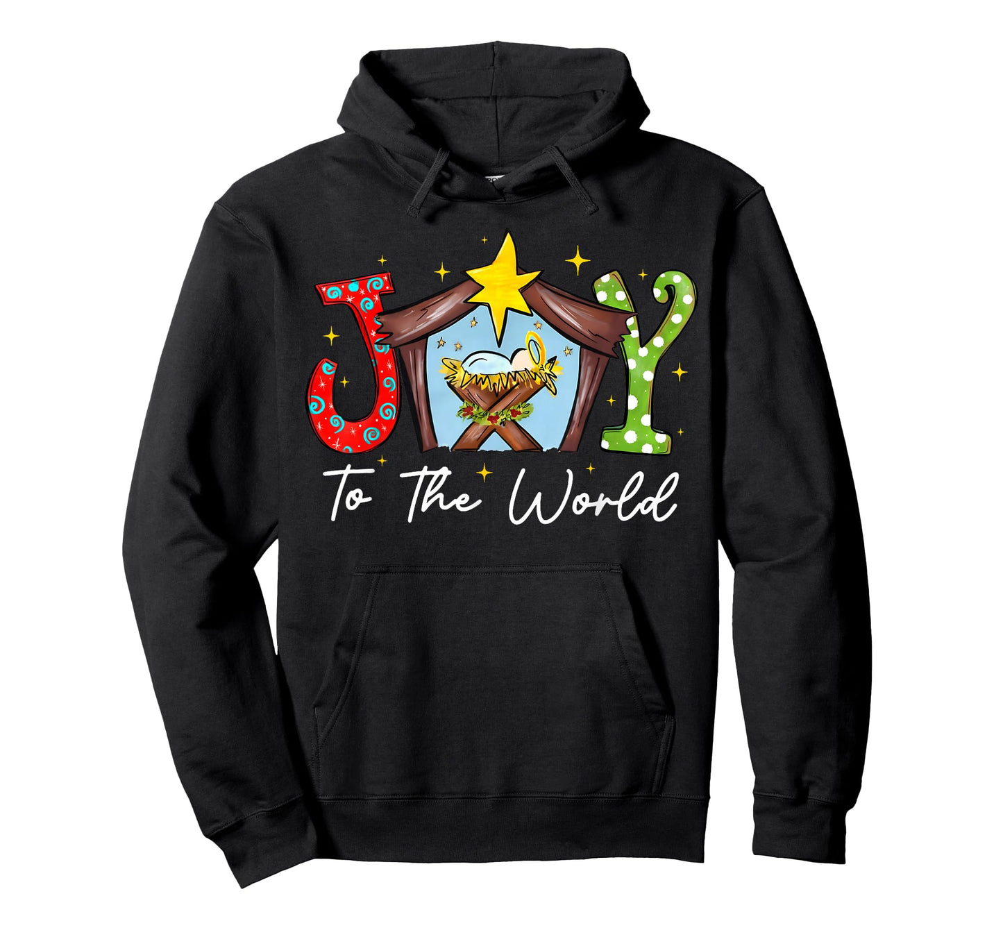 Joy to The World Baby Jesus Christmas Nativity Scene T-Shirt