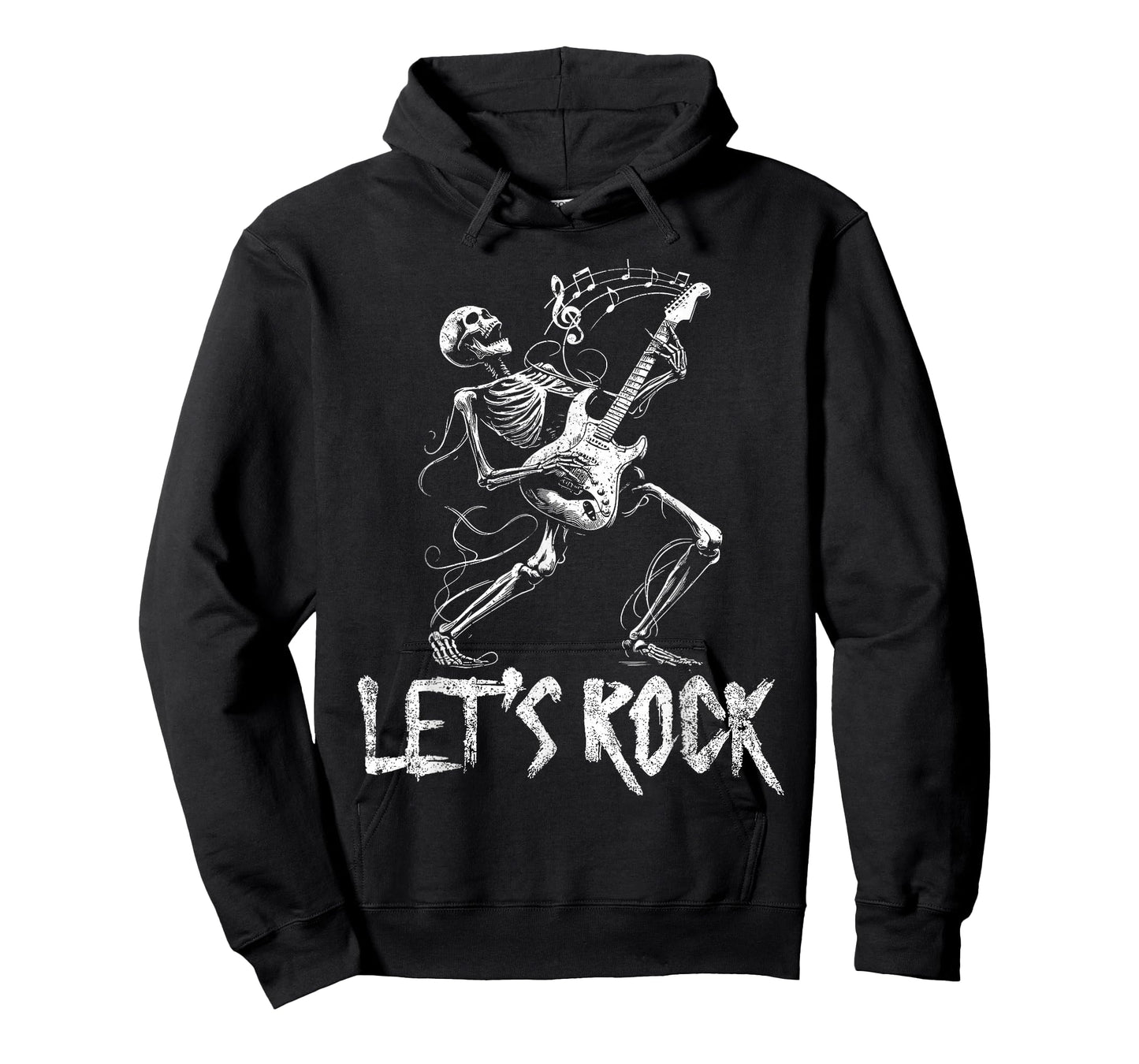 Let's Rock Rock N Roll Funny Skull Guitar Father's Day T-Shirt