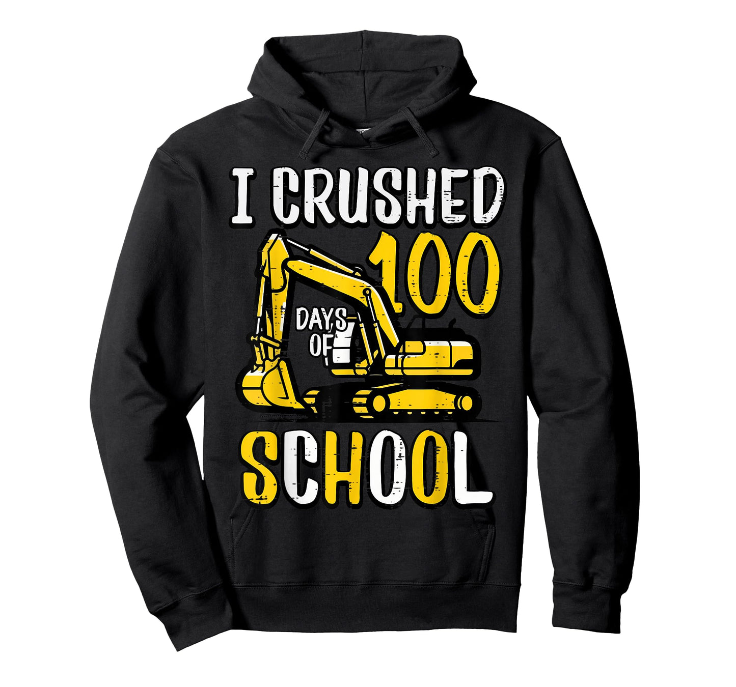 I Crushed 100 Days of School Excavator 100th Day Boys Kids T-Shirt