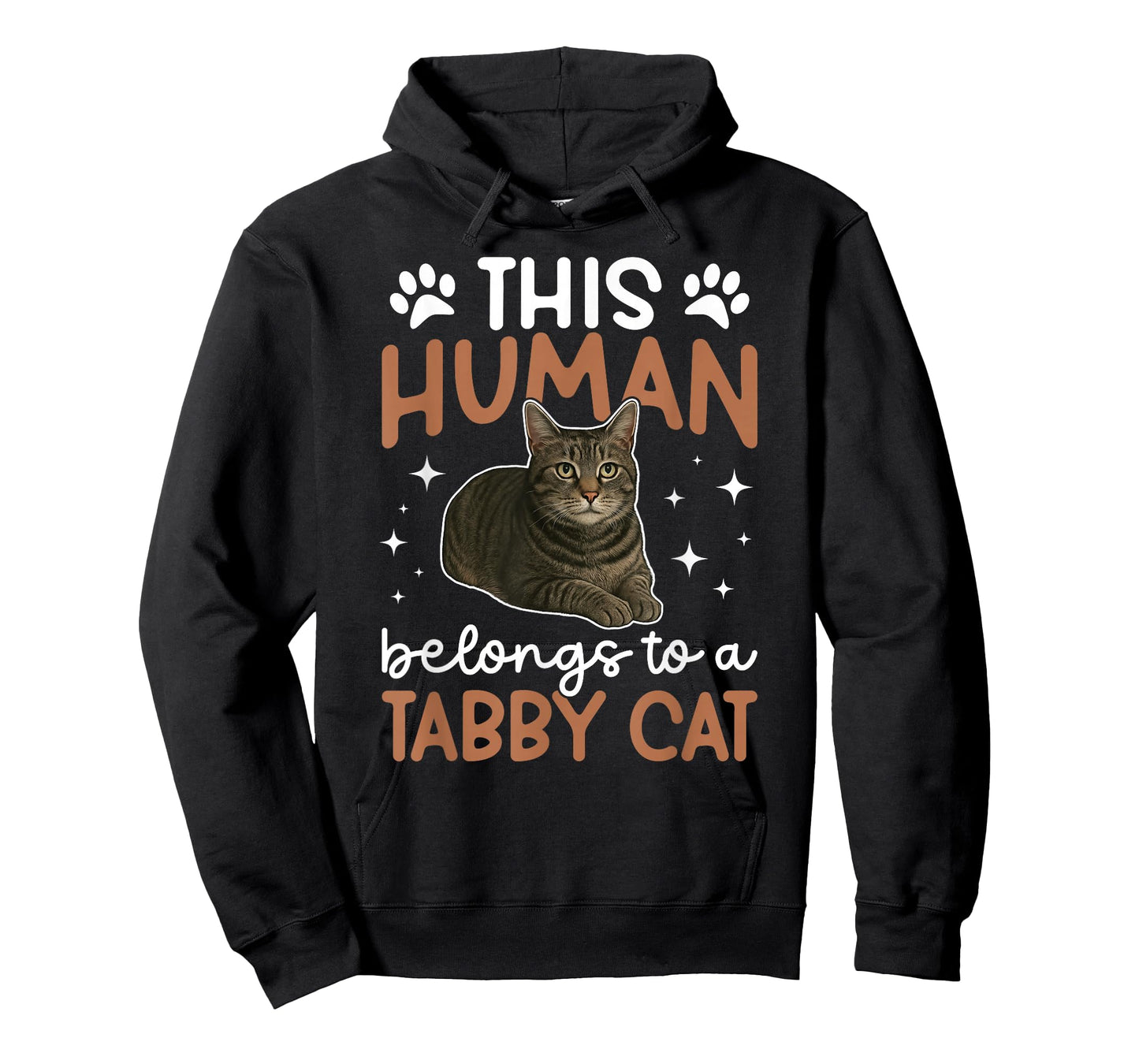 Human Belongs to Gray Tabby Cat Owner Grey Tabby Cat Lover T-Shirt