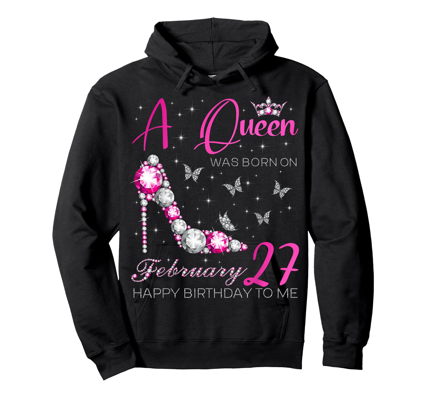 A Queen was Born on February 27, 27th February Bday Party T-Shirt