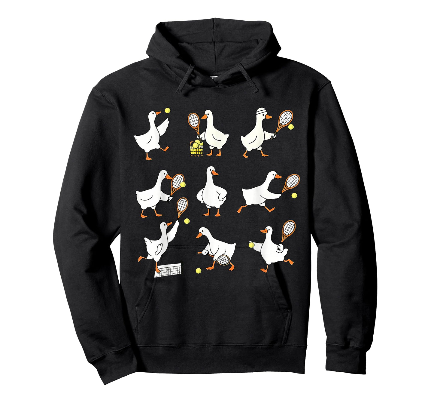 Cute Goose Playing Tennis Player Sports Coach Game Day T-Shirt