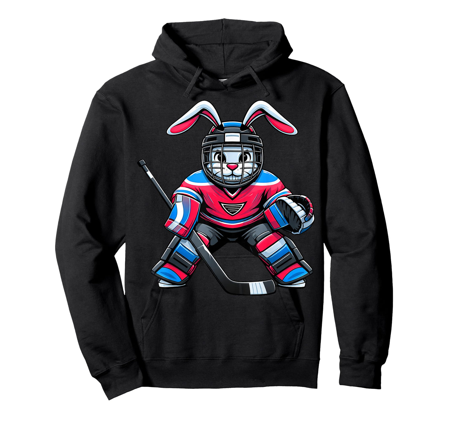 Funny Rabbit Hockey Bunny Easter Men Boy Kid Youth T-Shirt