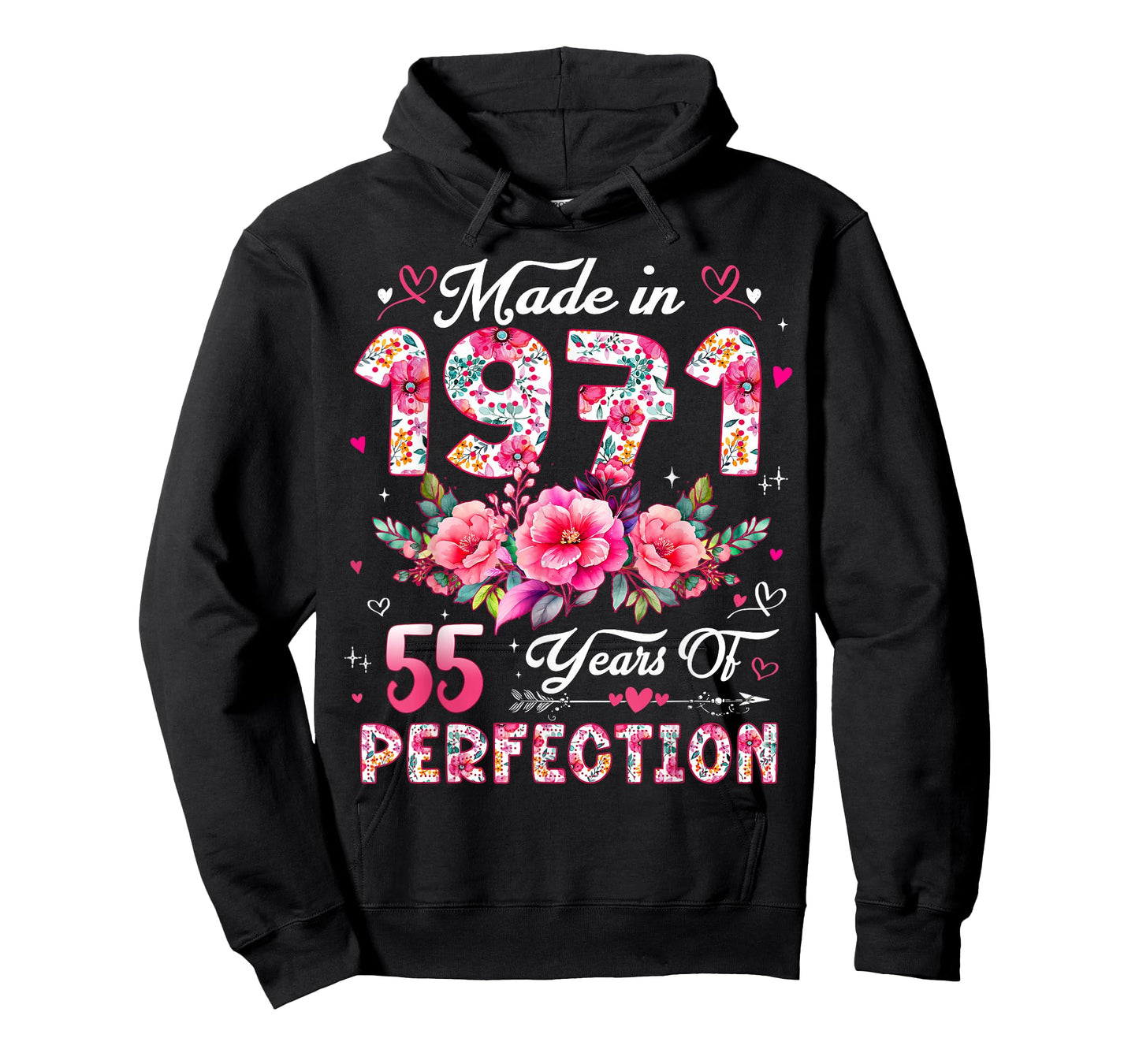 55 Year Old Made in 1971 Floral 55th Birthday Women T-Shirt