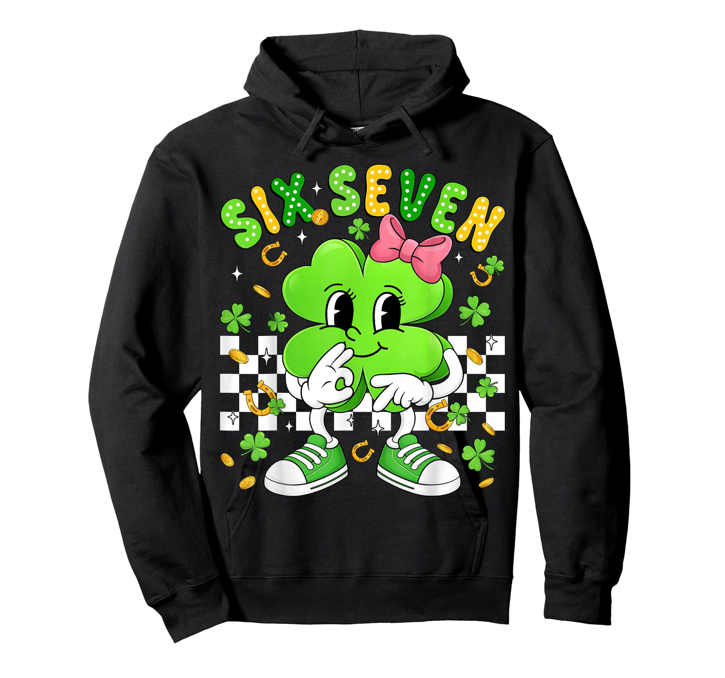 Funny 6 7 Meme 67 Six Seven Bruh St Patricks Day Girls Kids T-Shirt