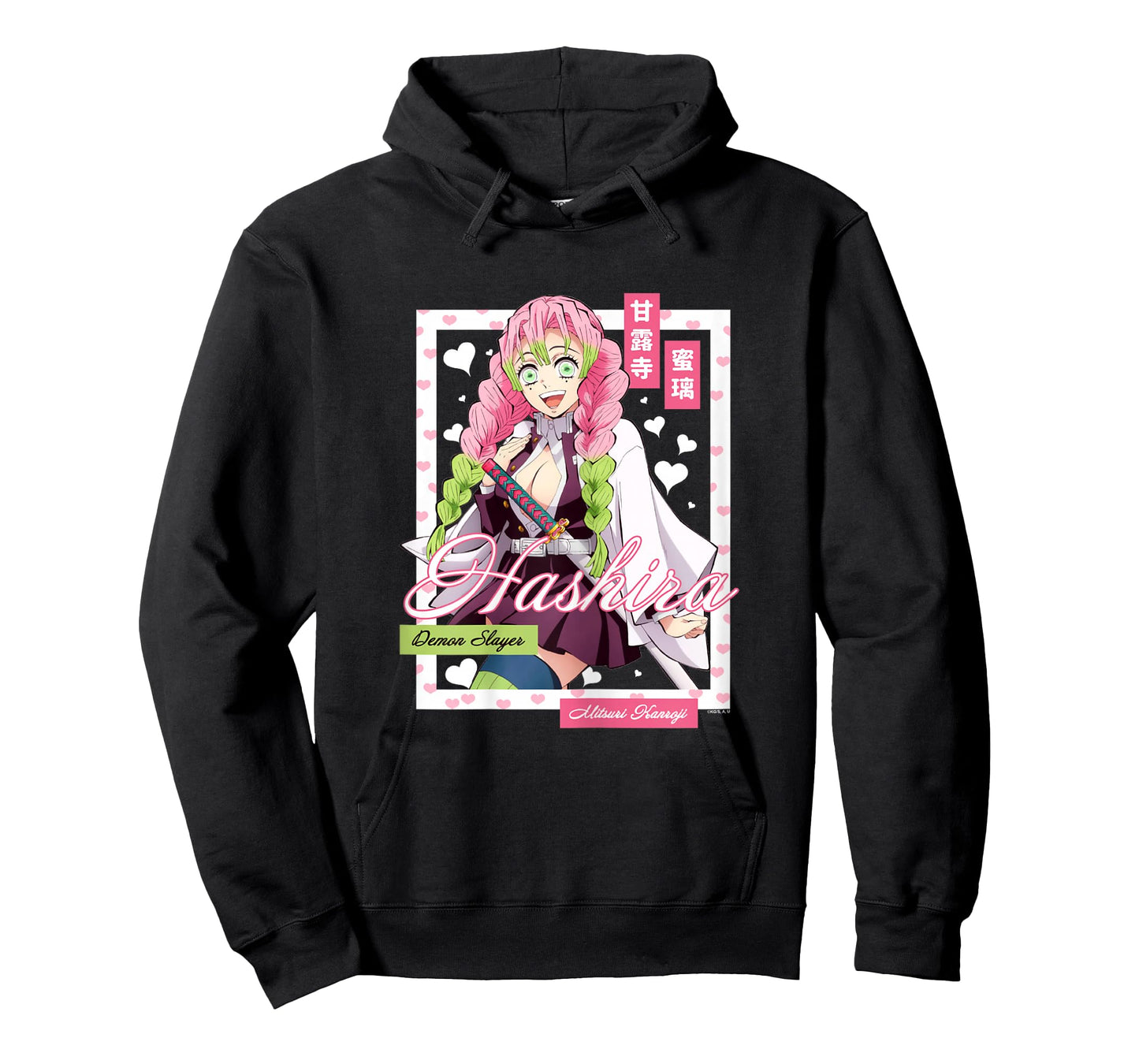 Demon Slayer: Kimetsu no Yaiba Mitsuri Kanroji Pink Heart T-Shirt