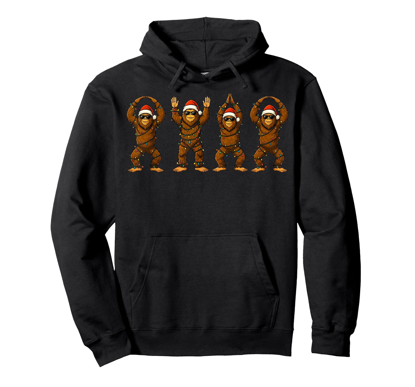 O-H-I-O Funny Bigfoot Ohio Vintage and Sasquatch Christmas T-Shirt