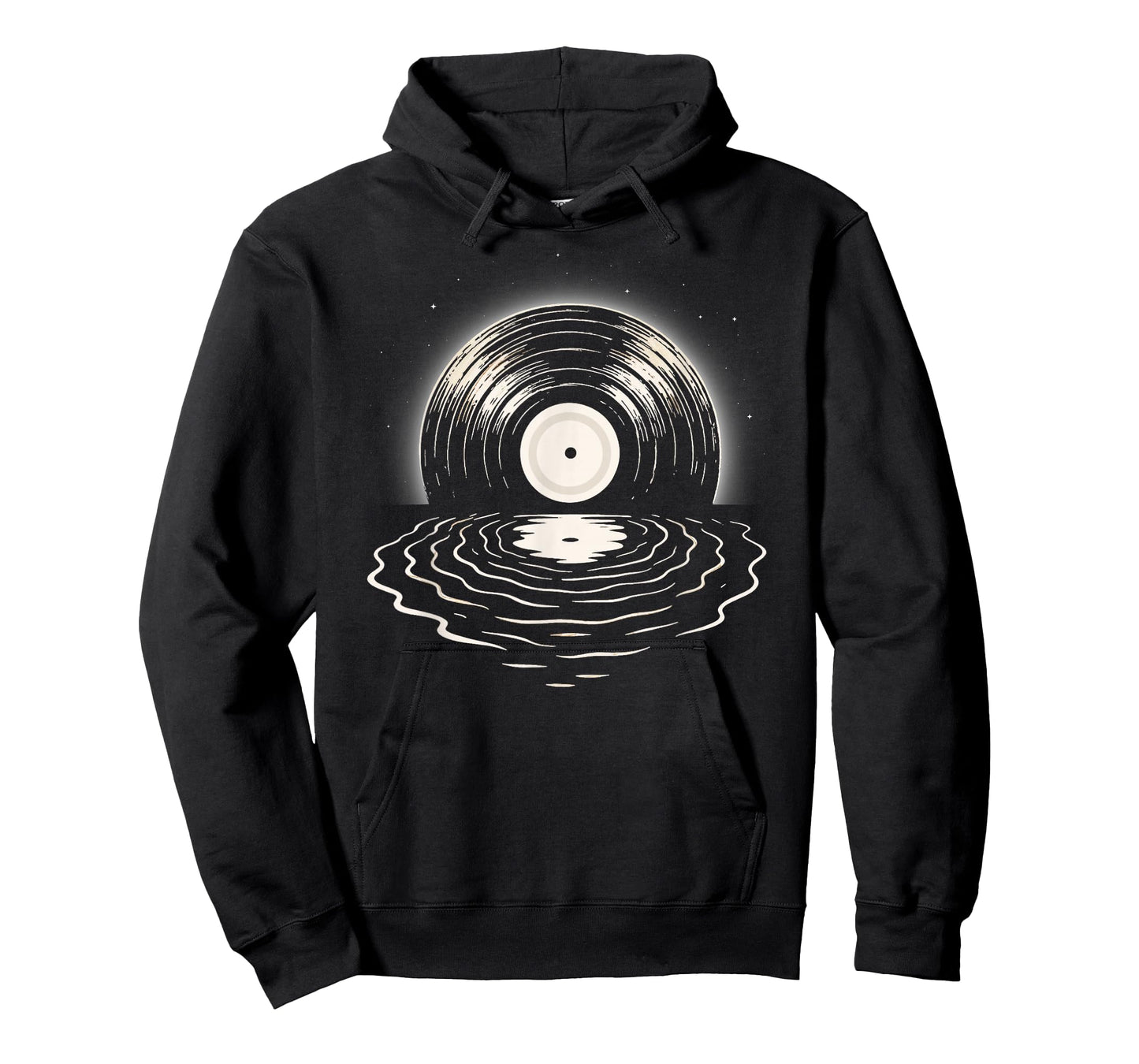 Retro Moon Vinyl Record Design for Music Lovers and DJs T-Shirt