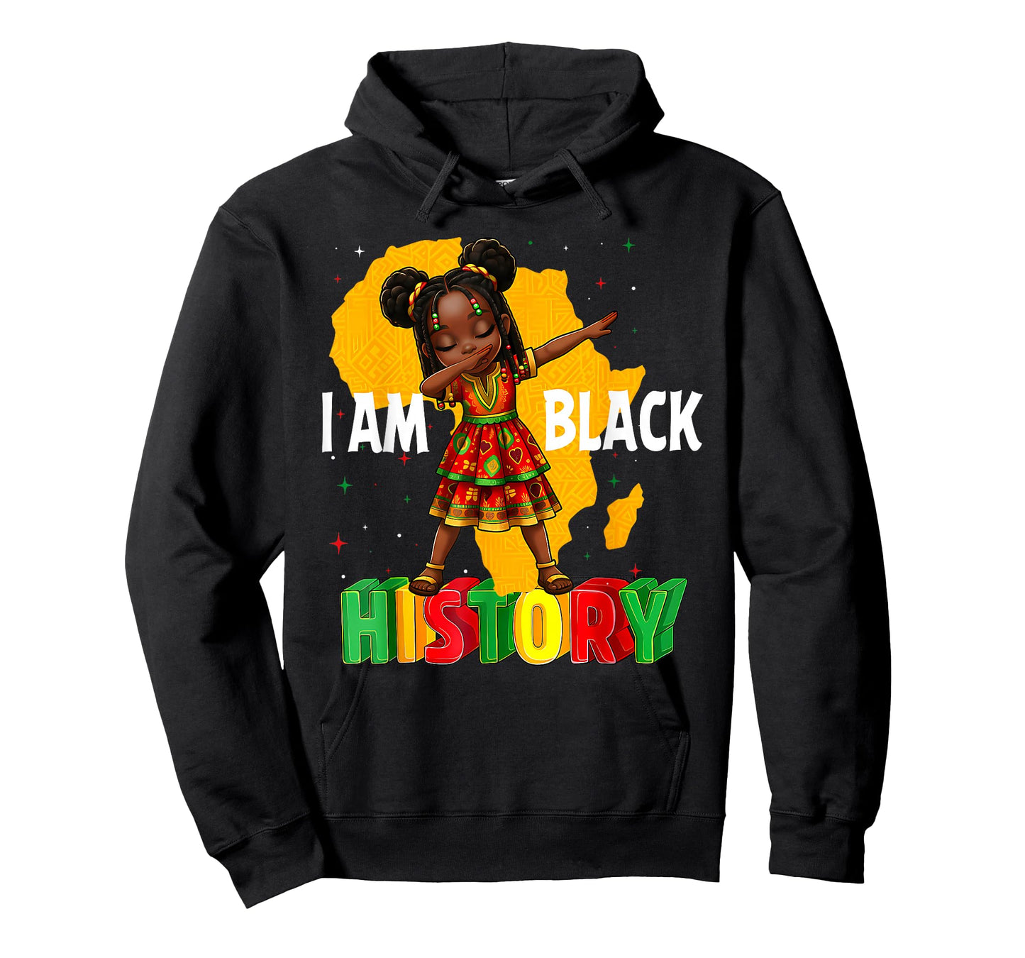 African American Girl Kid I Am Black History Month T-Shirt