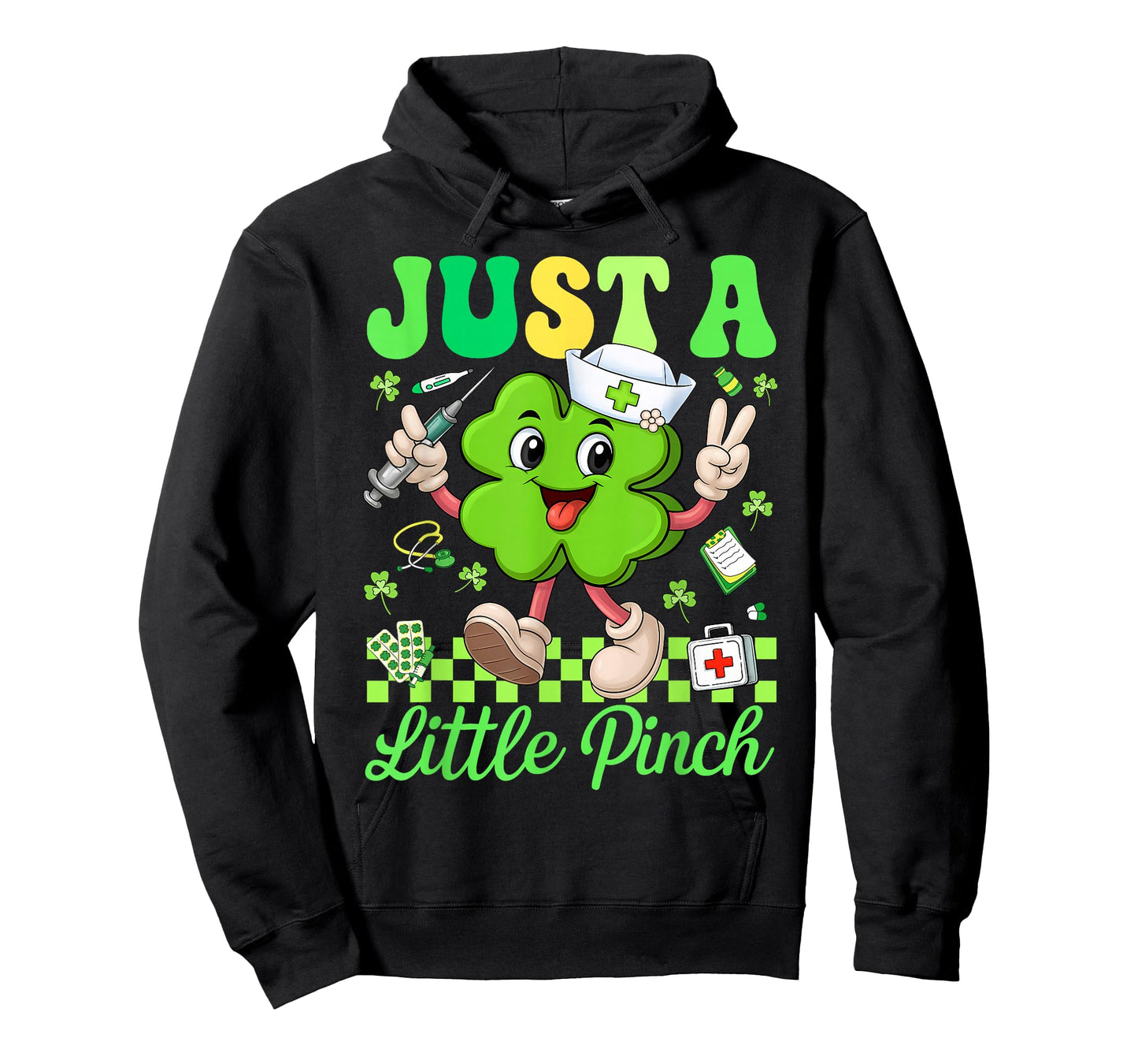Just A Little Pinch Nurse St Patrick's Day Shamrock Irish T-Shirt