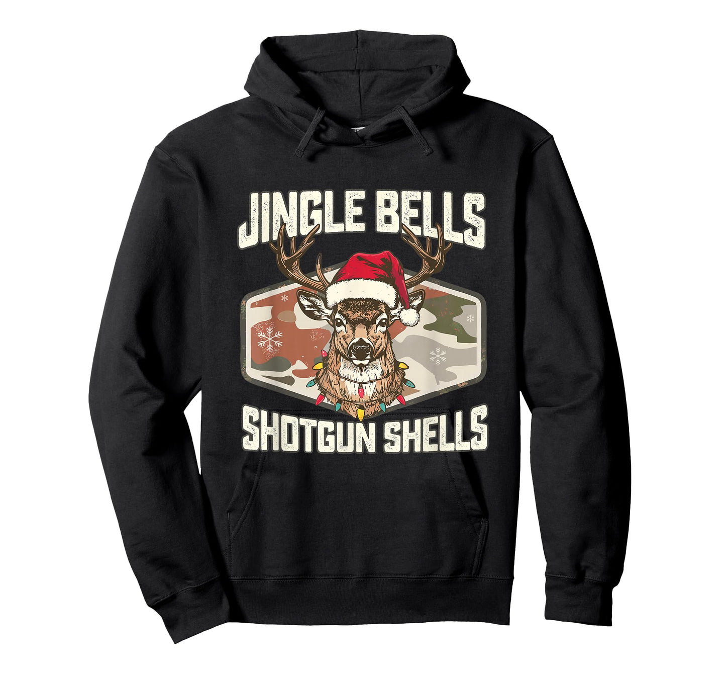 Jingle Bells Shotgun Shells Vintage Deer Hunting Christmas T-Shirt