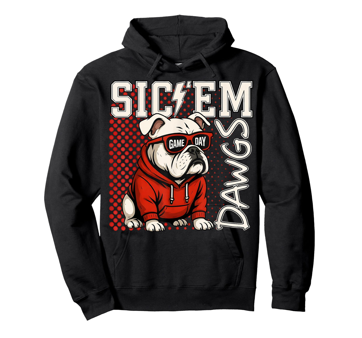 Sic Em Dawgs Funny Bulldog Name Game Day Gift Men Women Kids T-Shirt