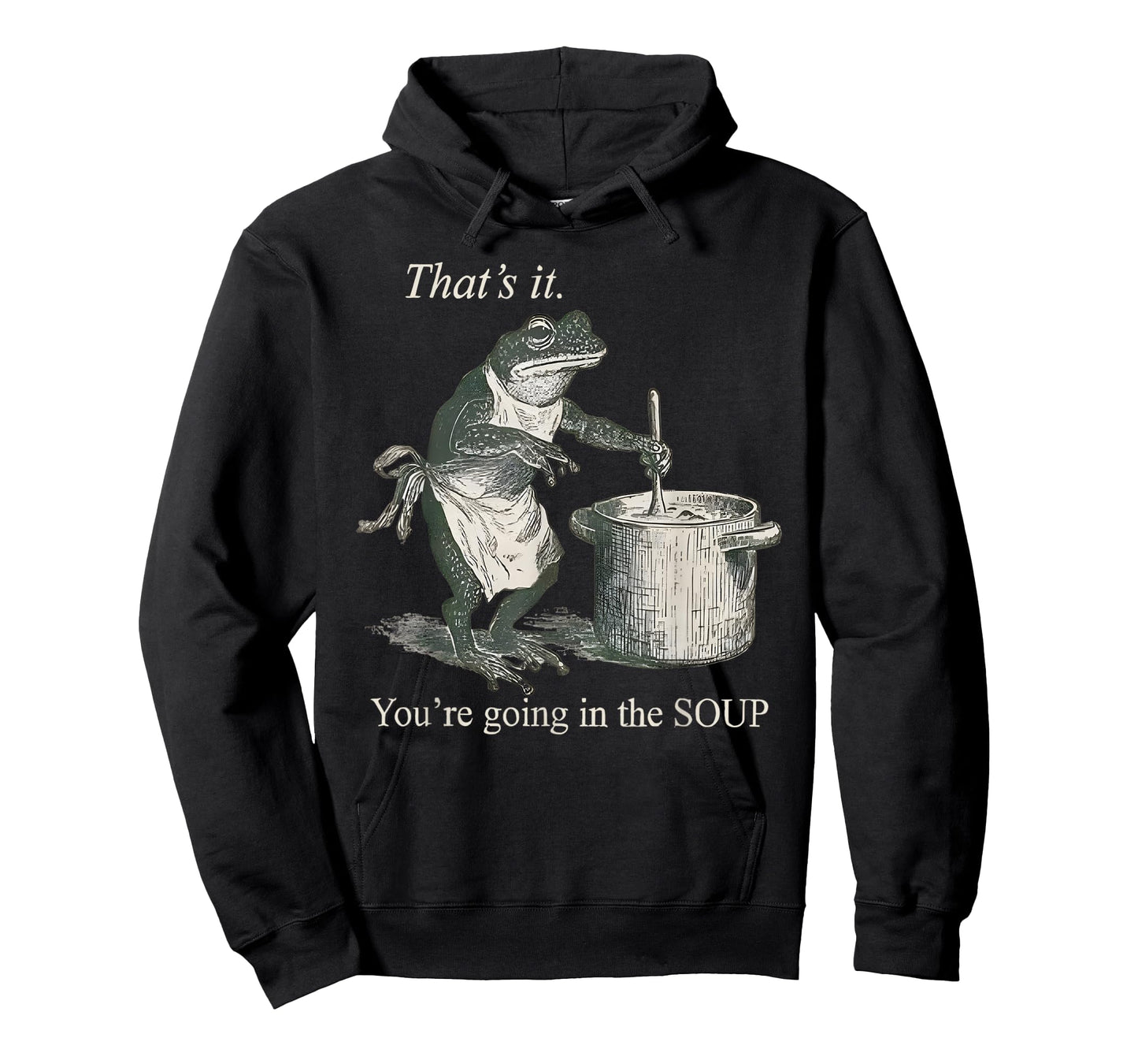 Vintage Frog That's It You're Going in The Soup Funny Witch T-Shirt