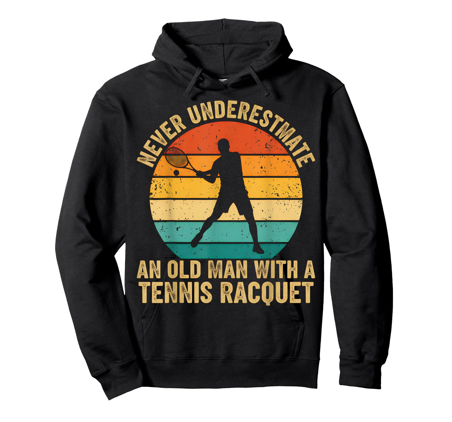 Never Underestimate an Old Man with A Tennis Racket Legend T-Shirt