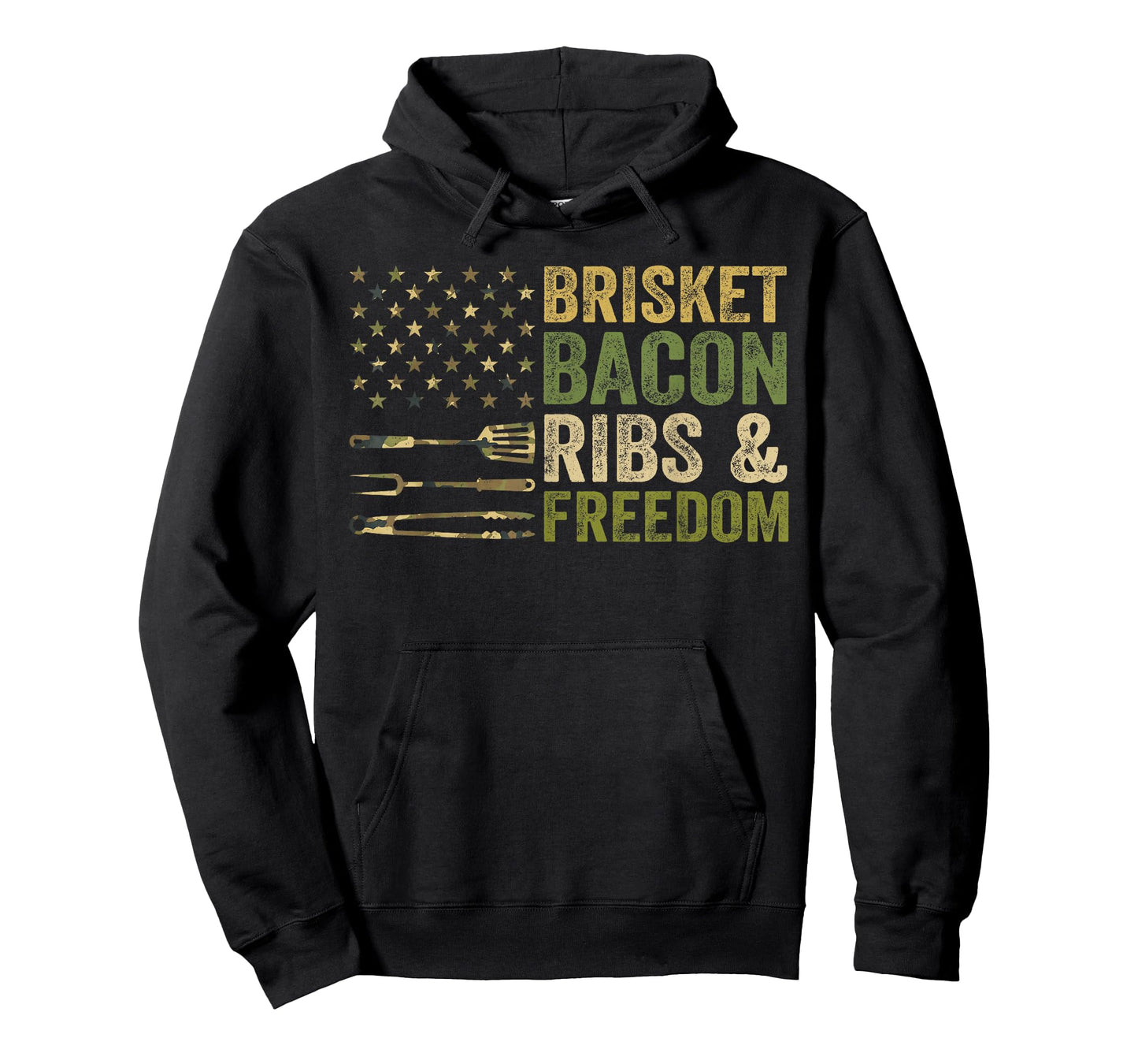 Brisket Bacon Ribs Freedom Grill BBQ Barbecue Meat Smoking T-Shirt