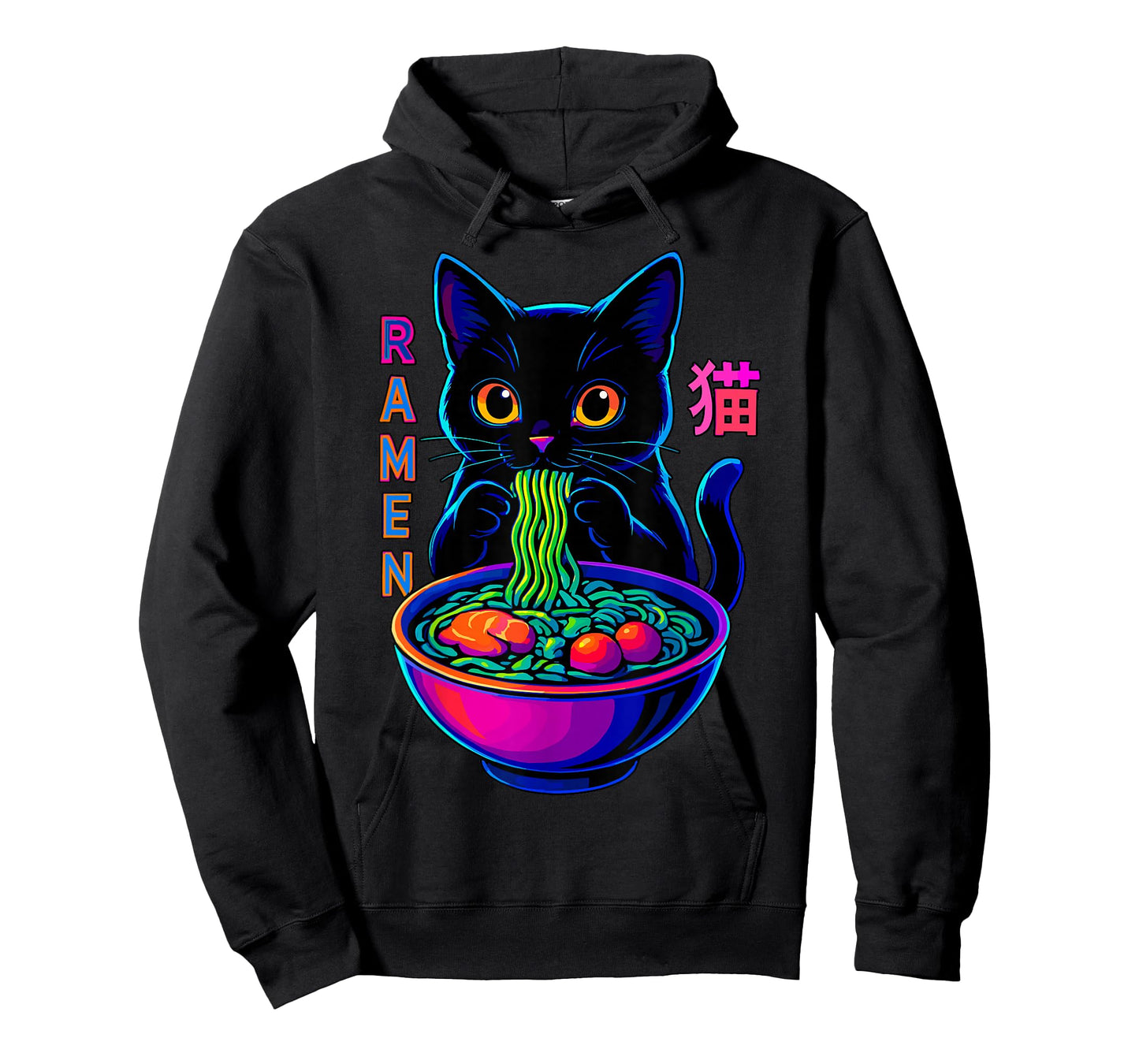 Black Cat with Ramen T-Shirt