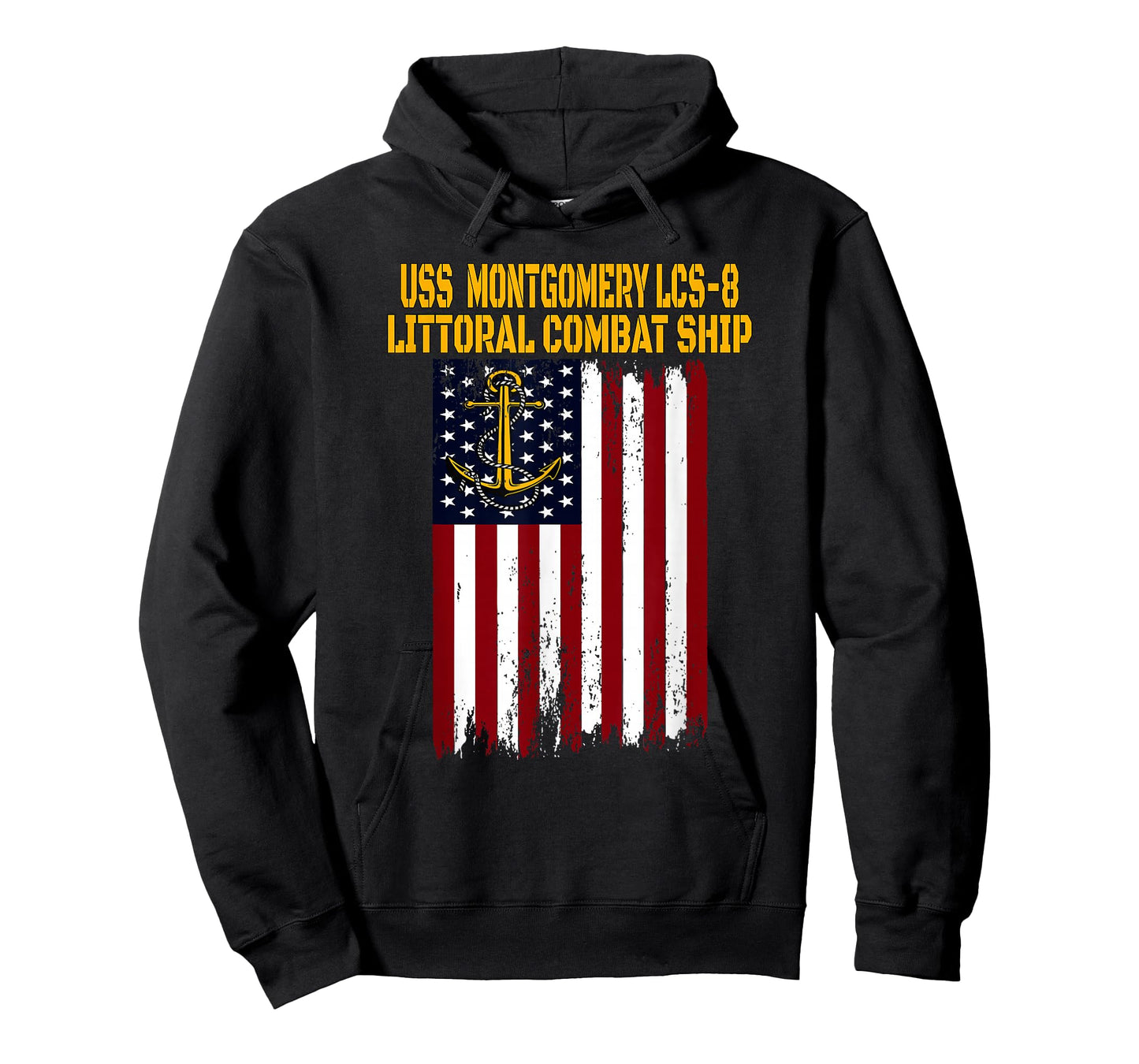 USS Montgomery LCS-8 Littoral Combat Ship Veterans Day Dad T-Shirt