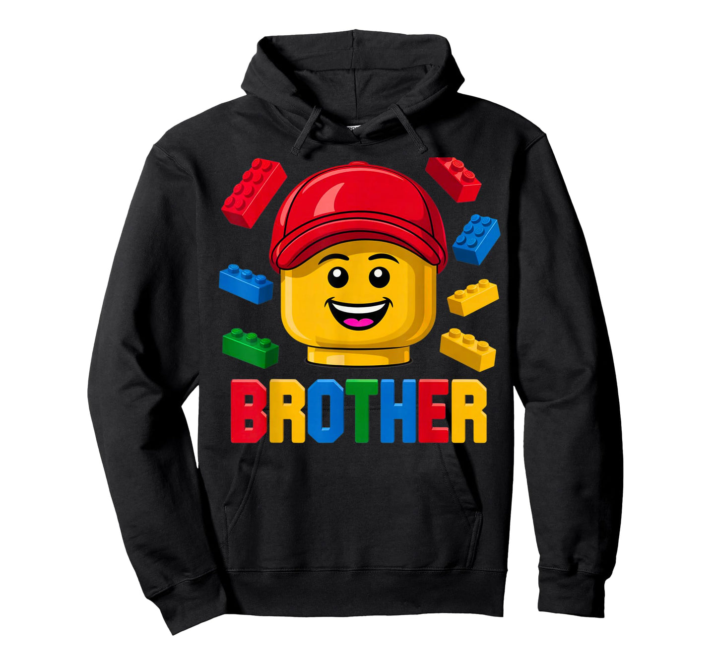 Family Brother Master Builder Building Brick Blocks Boy Kids T-Shirt