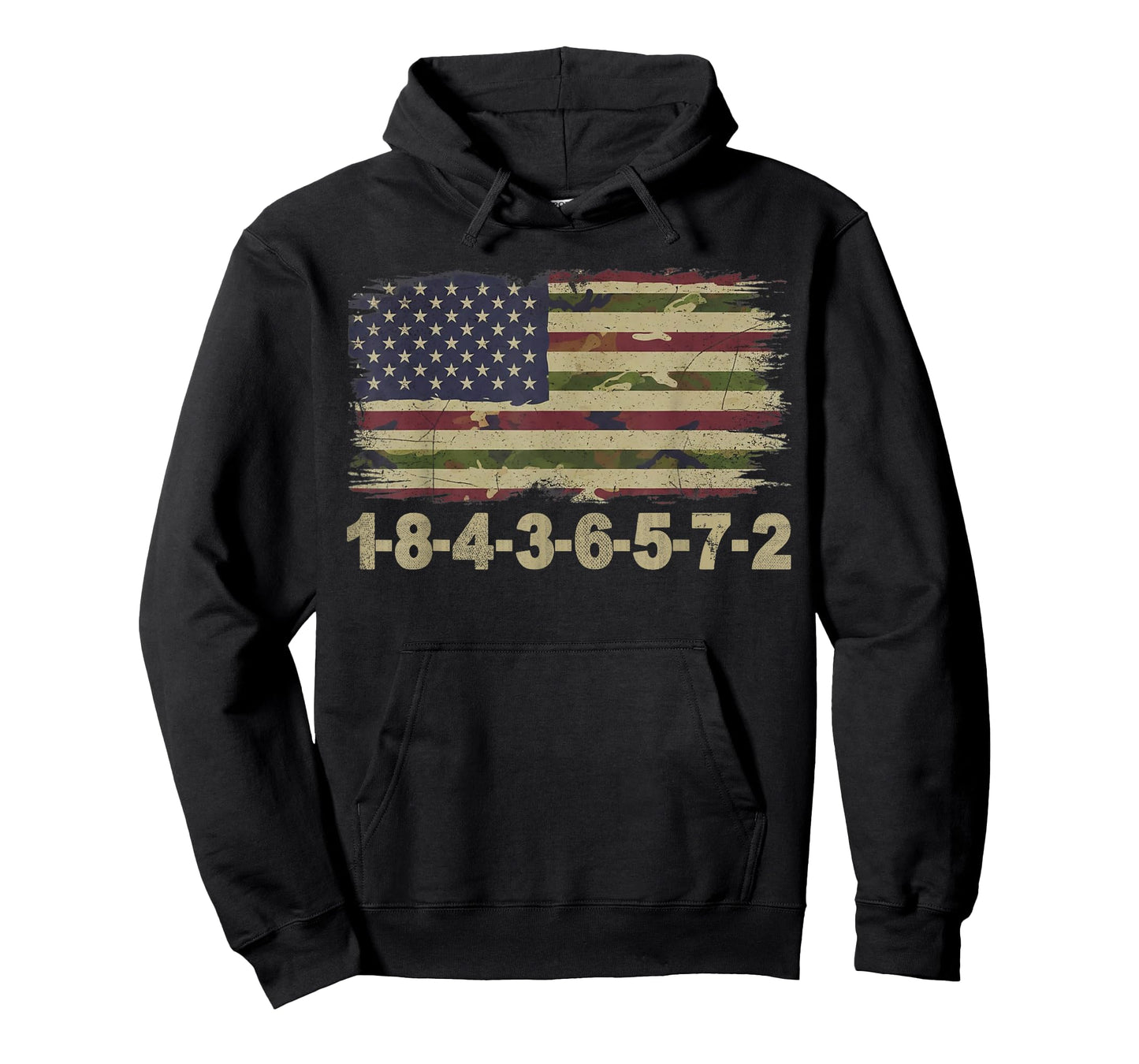 USA Flag 18436572 Firing Order Small Block Engine V8 Block T-Shirt